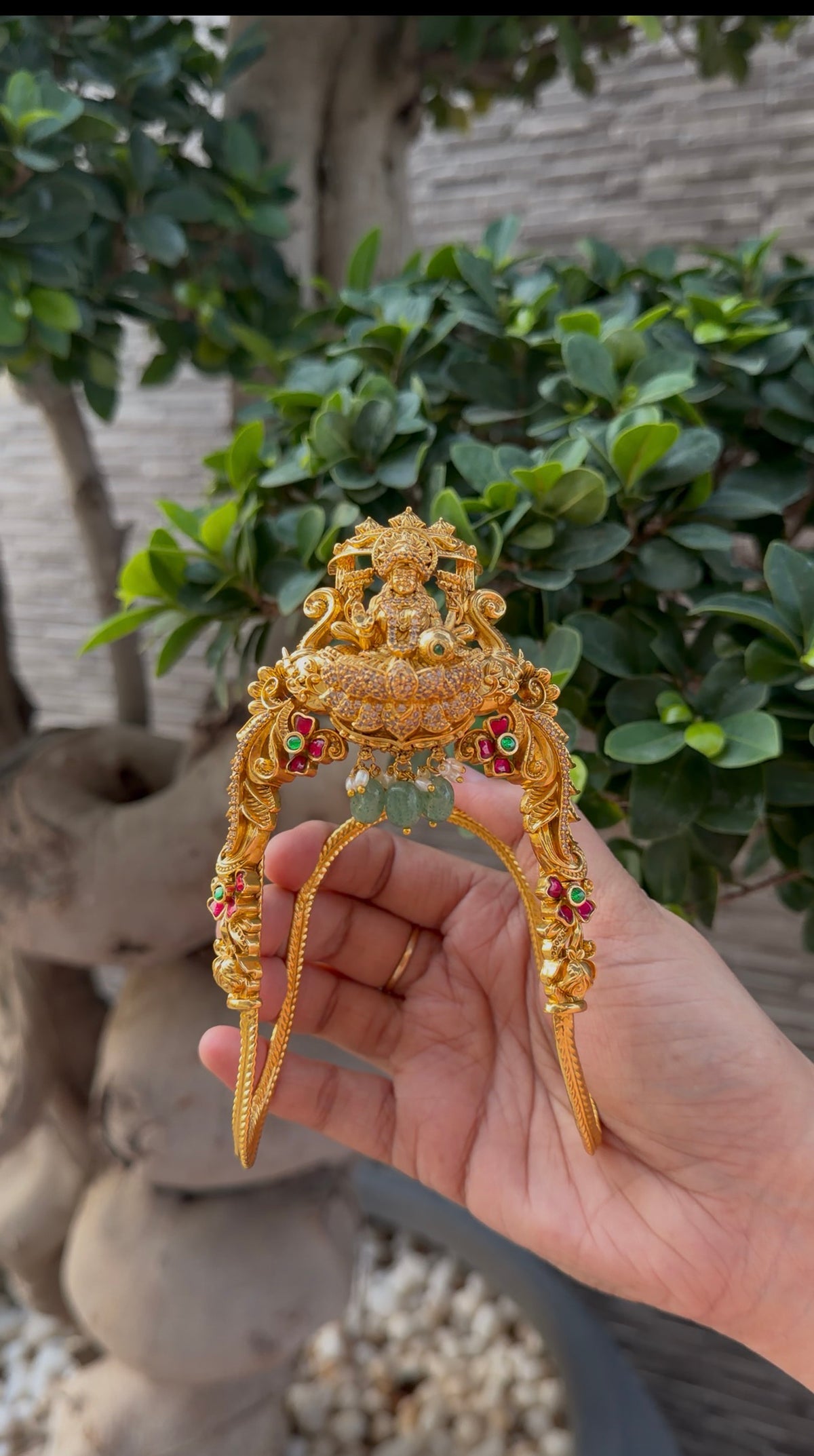 Beautiful Jadau kundhan Lakshmi devi Vanki