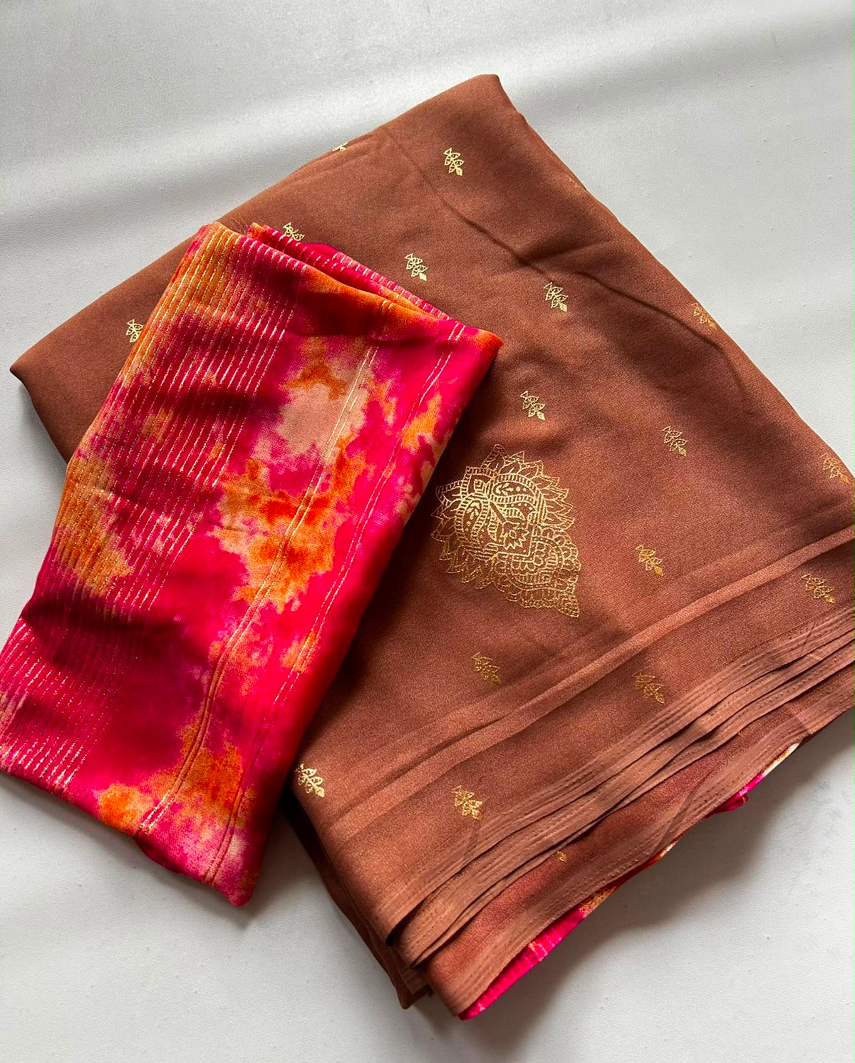 Soft moss chiffon saree