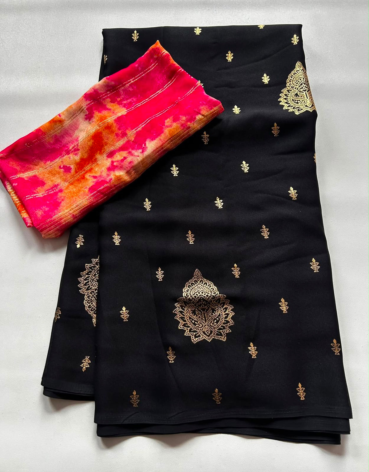 Soft moss chiffon saree