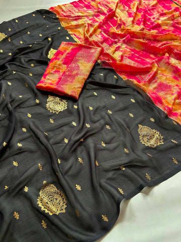 Soft moss chiffon saree
