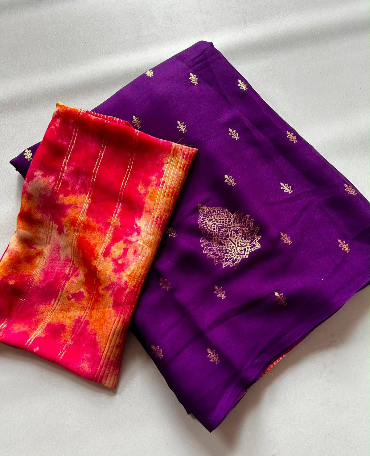 Soft moss chiffon saree