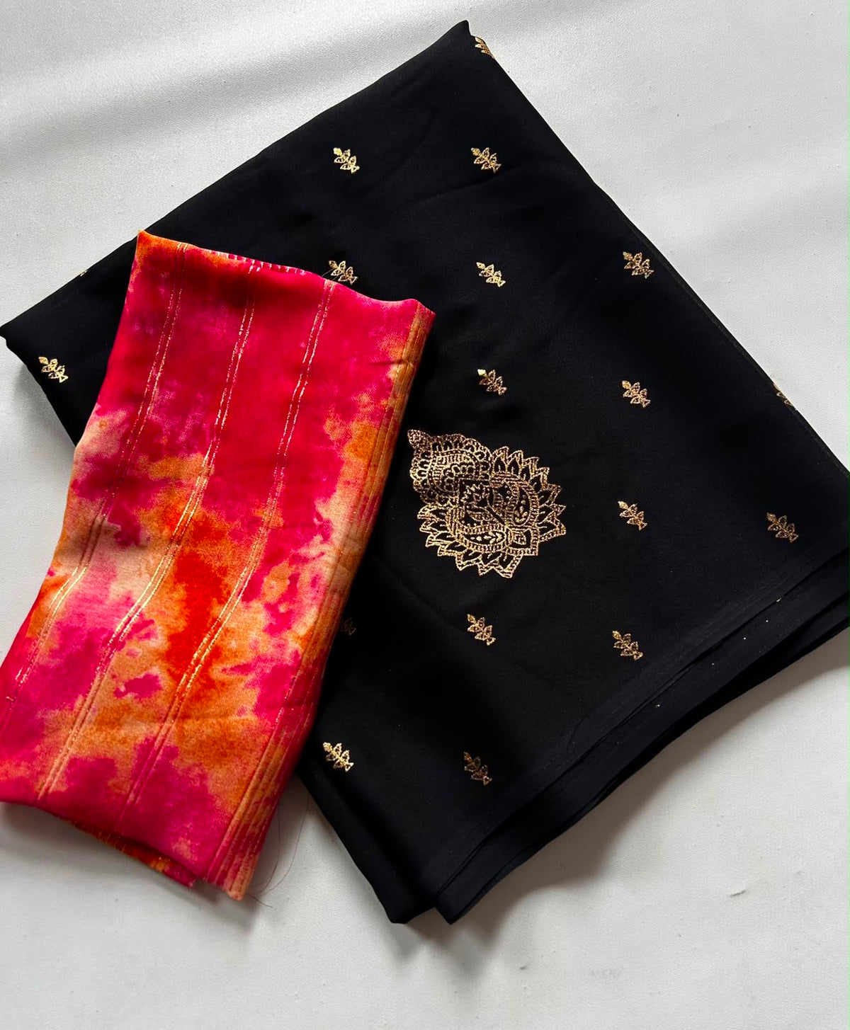 Soft moss chiffon saree