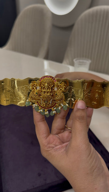 Beautiful pota stone Lakshmi devi pendant adult hipbelt