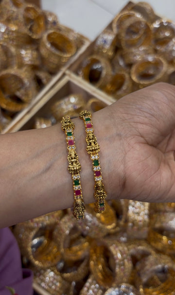 Beautiful Lakshmi devi CZ stones bangles
