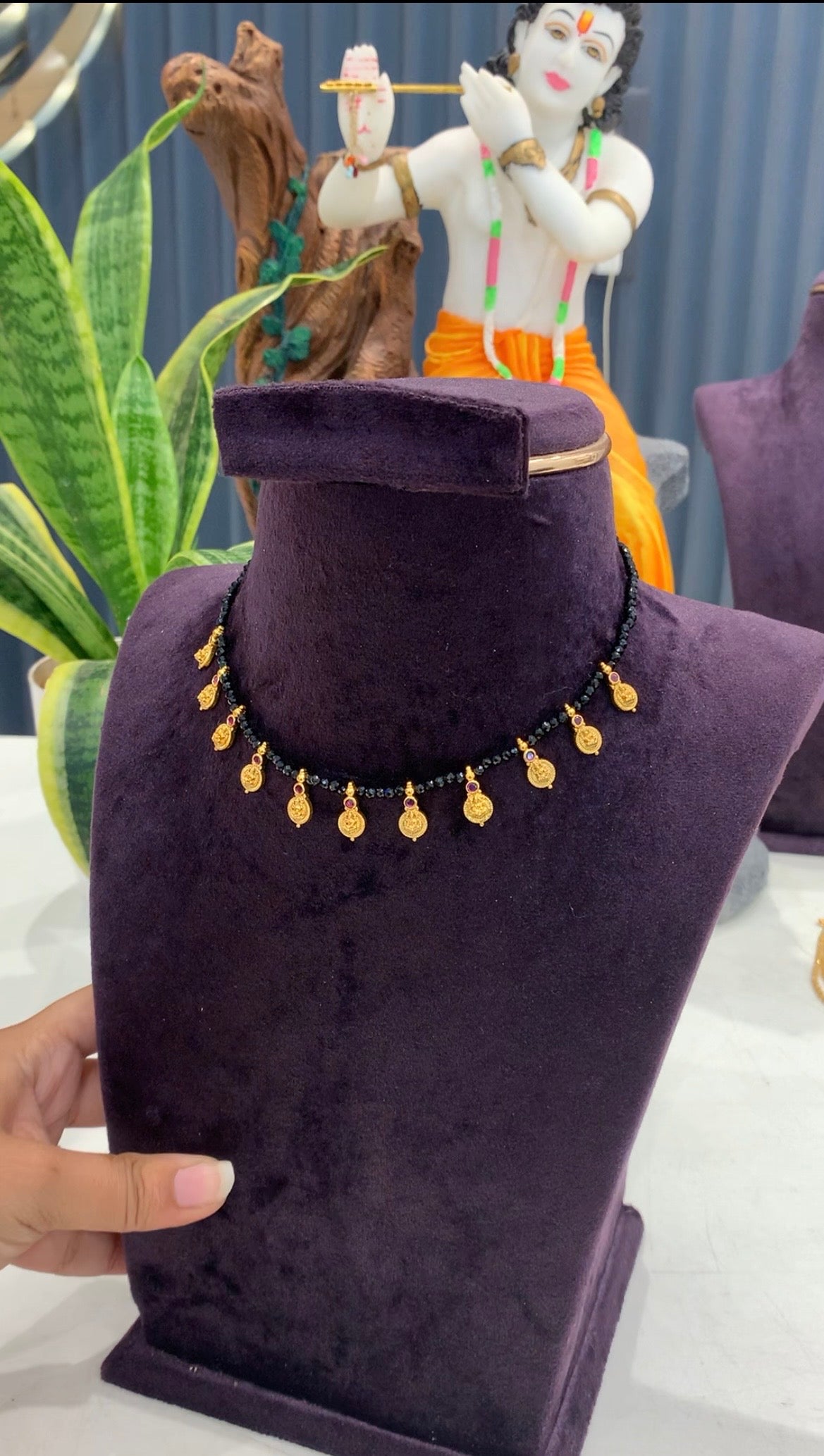 Beautiful Blackbeads kasula neckset
