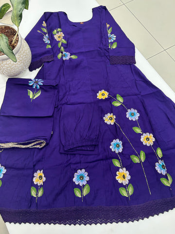 Mul chenderi A-line 3-piece set