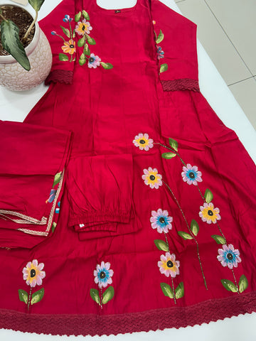 Mul chenderi A-line 3-piece set