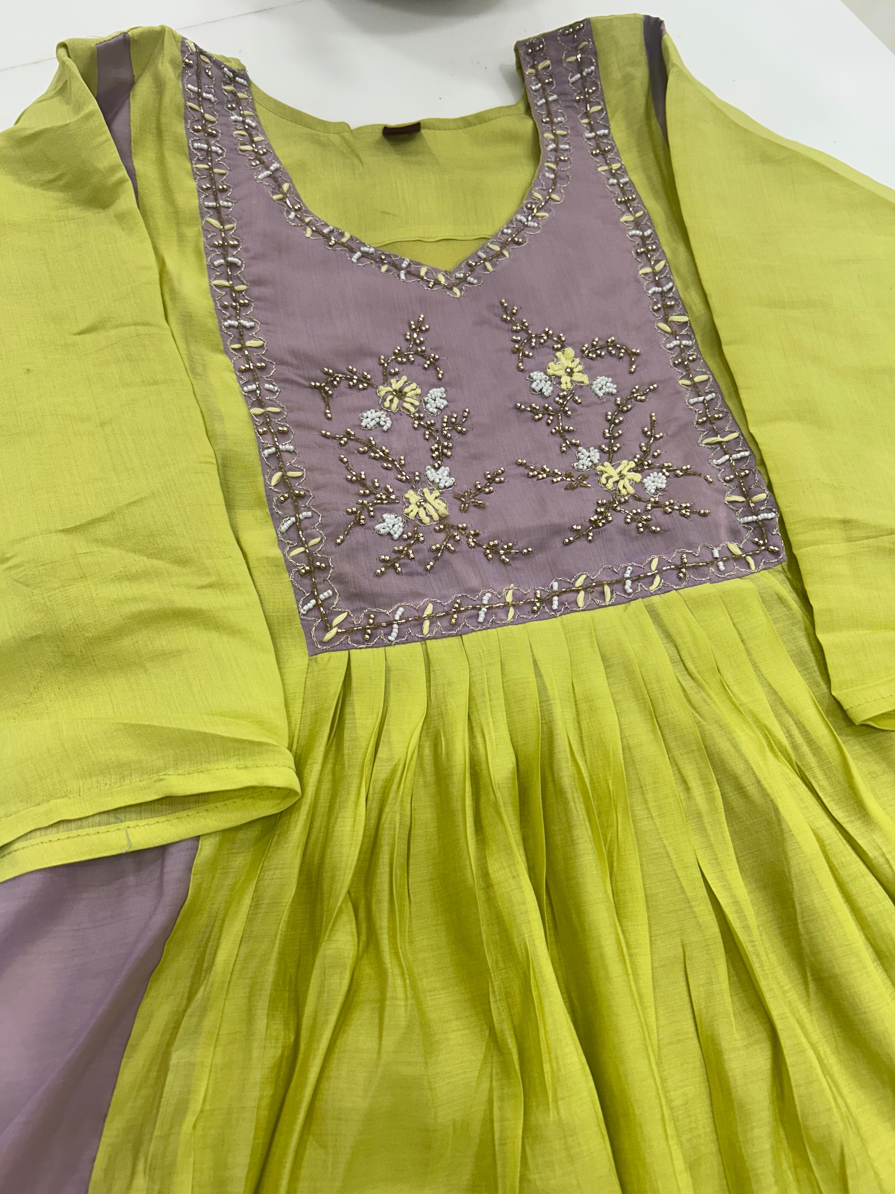 Mul chenderi A-line 3-piece set