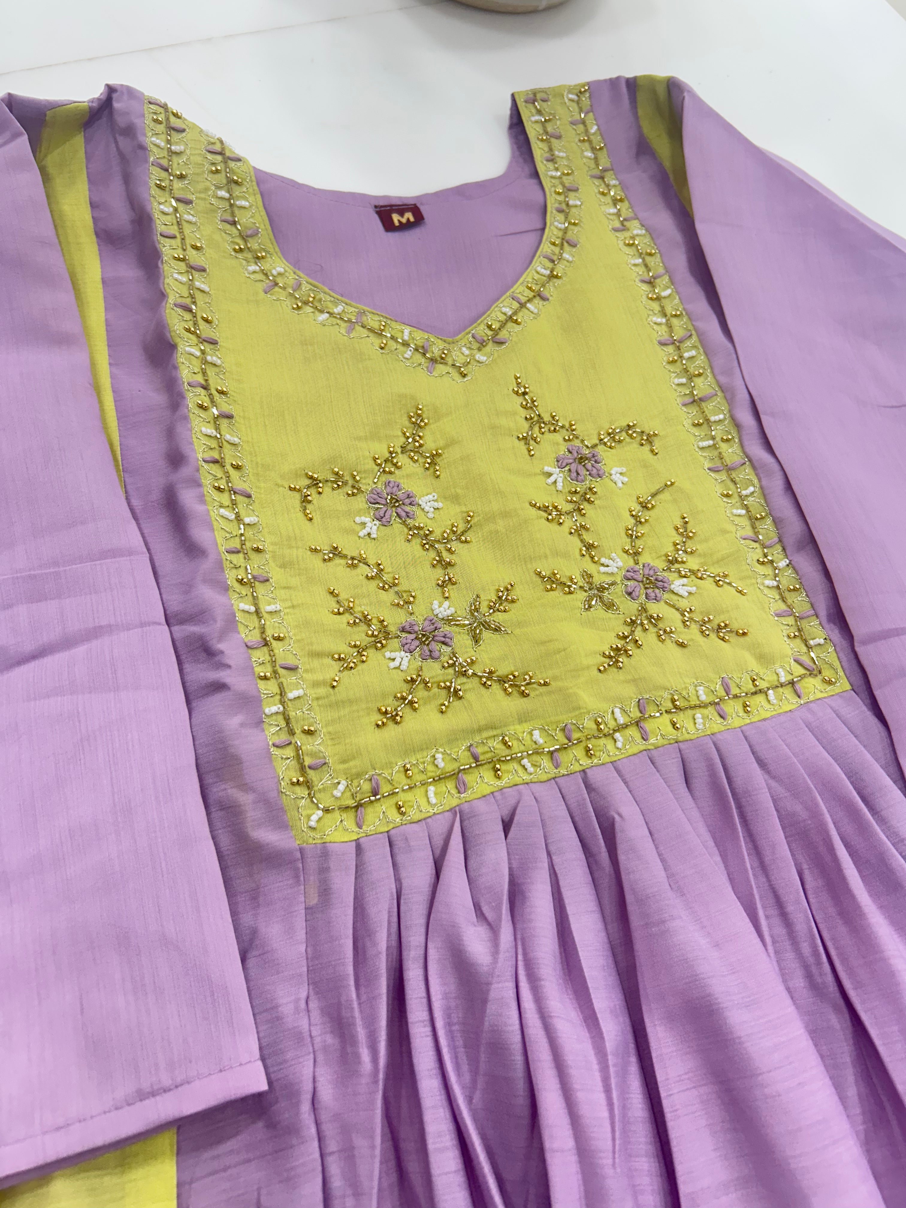 Mul chenderi A-line 3-piece set