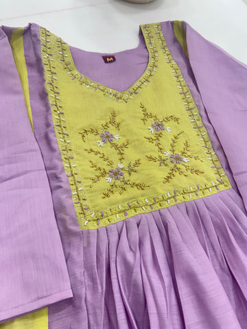 Mul chenderi A-line 3-piece set