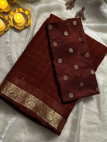 Viscose georgette saree
