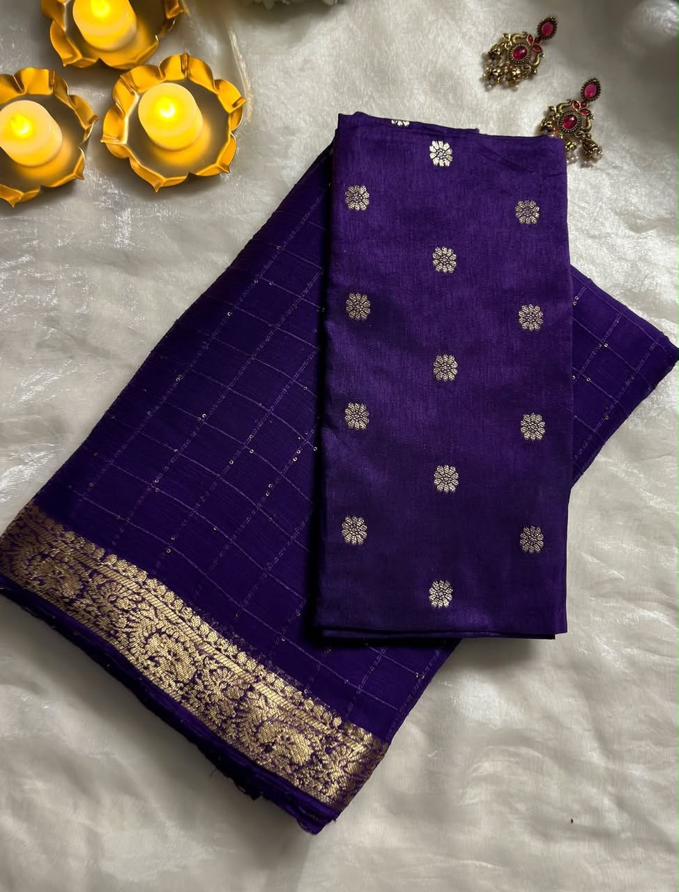 Viscose georgette saree