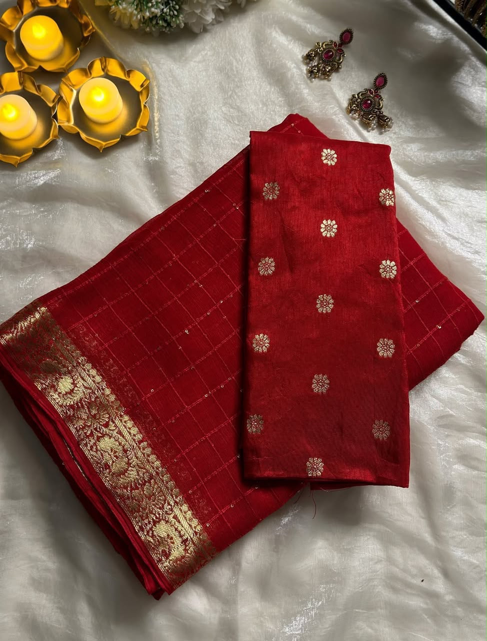 Viscose georgette saree
