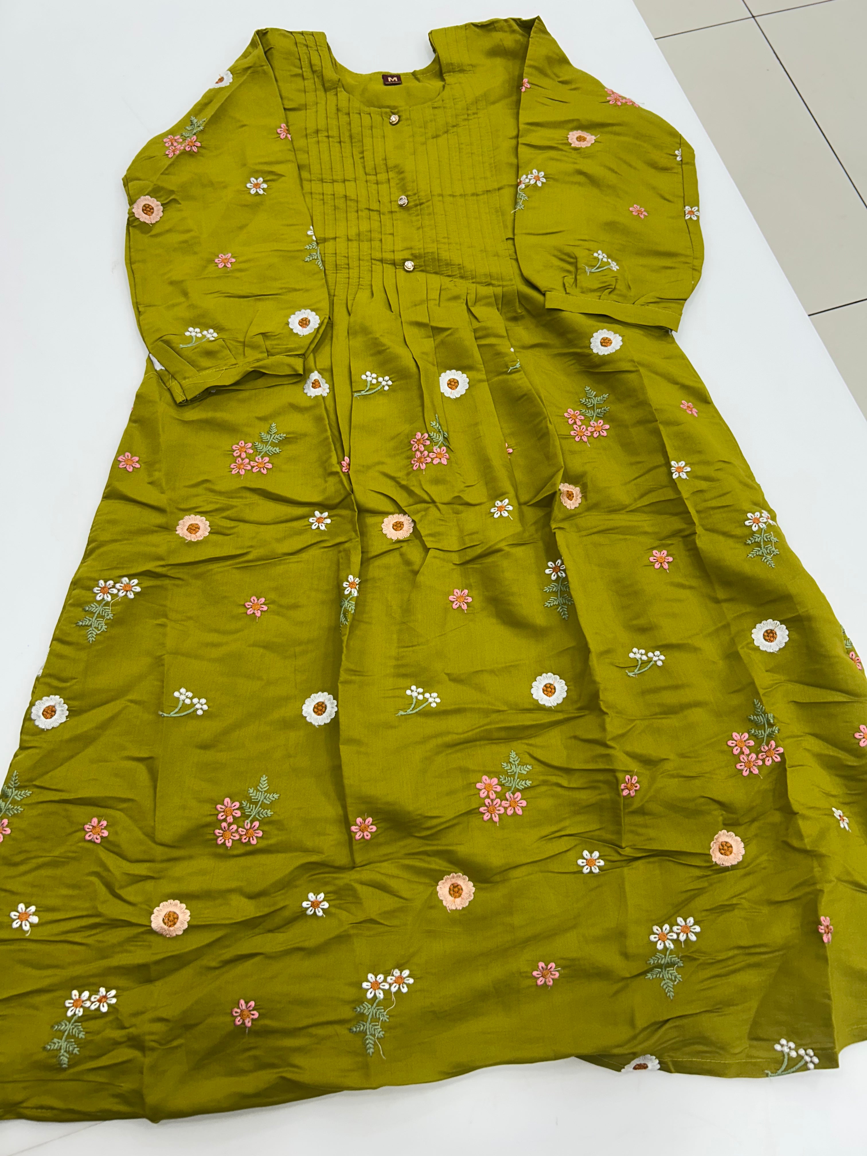Beautiful Mul chenderi frock