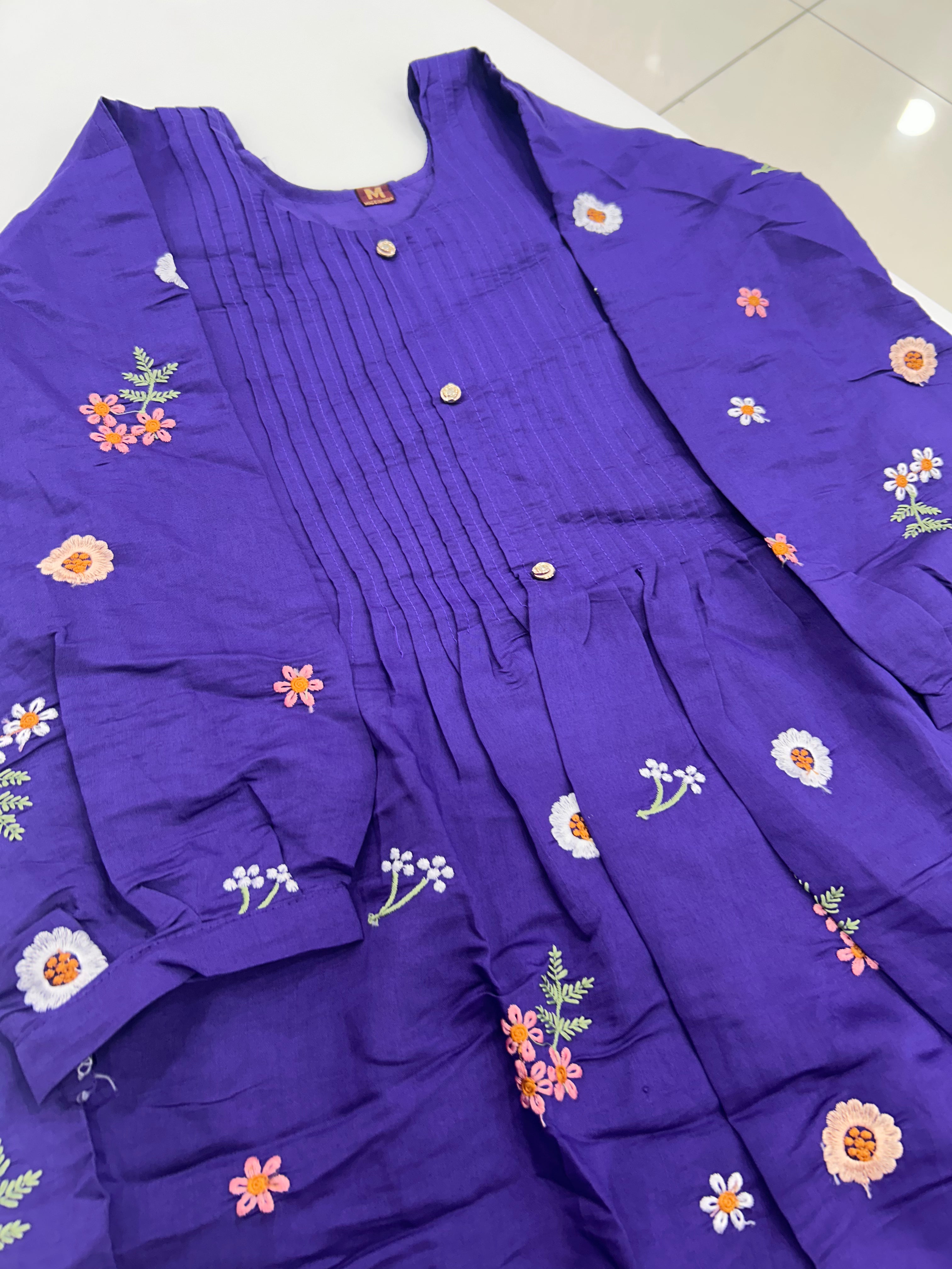 Beautiful Mul chenderi frock
