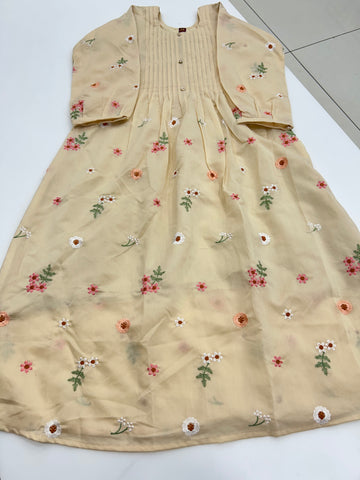 Beautiful Mul chenderi frock