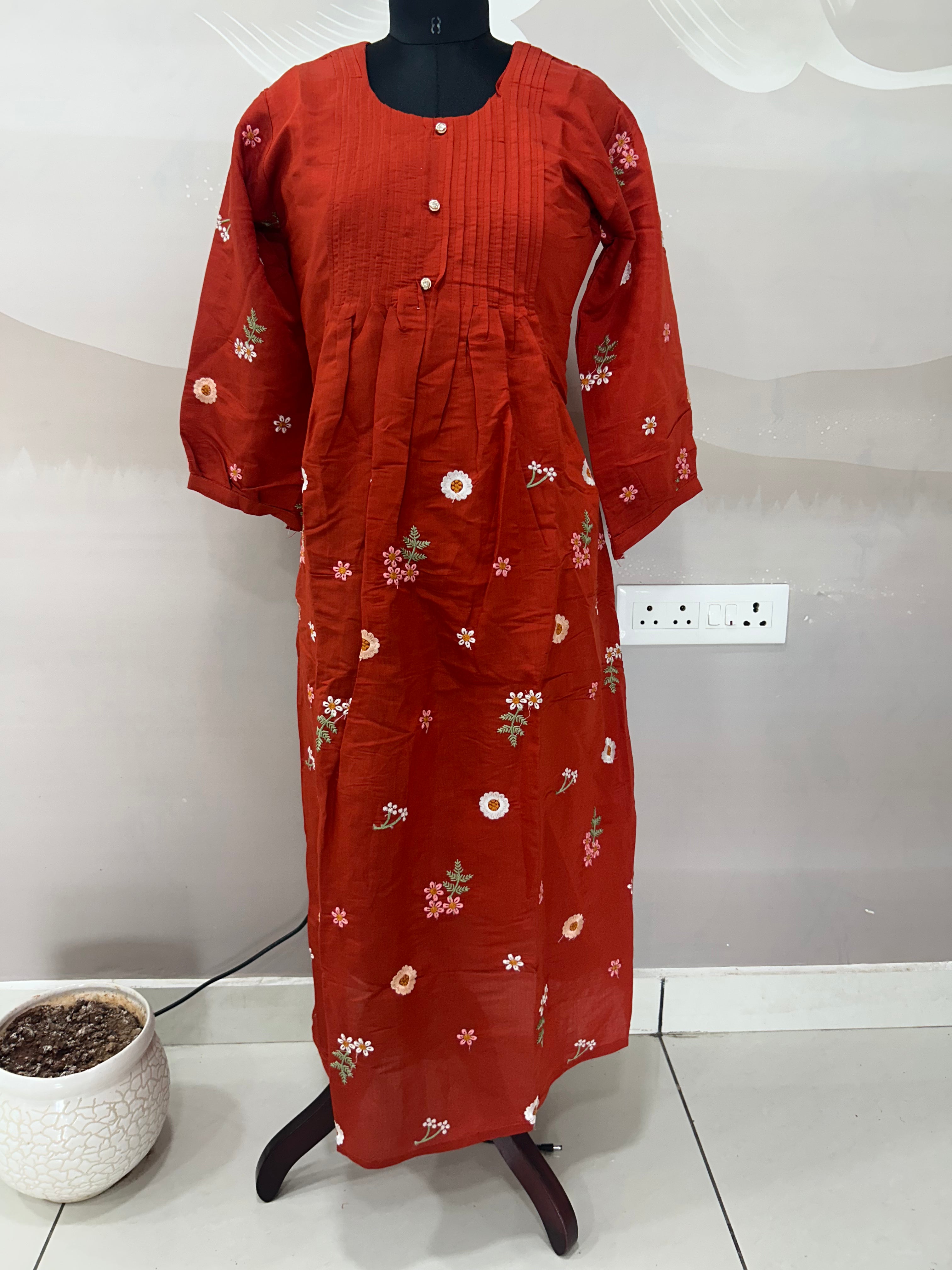 Beautiful Mul chenderi frocks