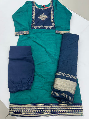 Cotton straight cut 3-piece set