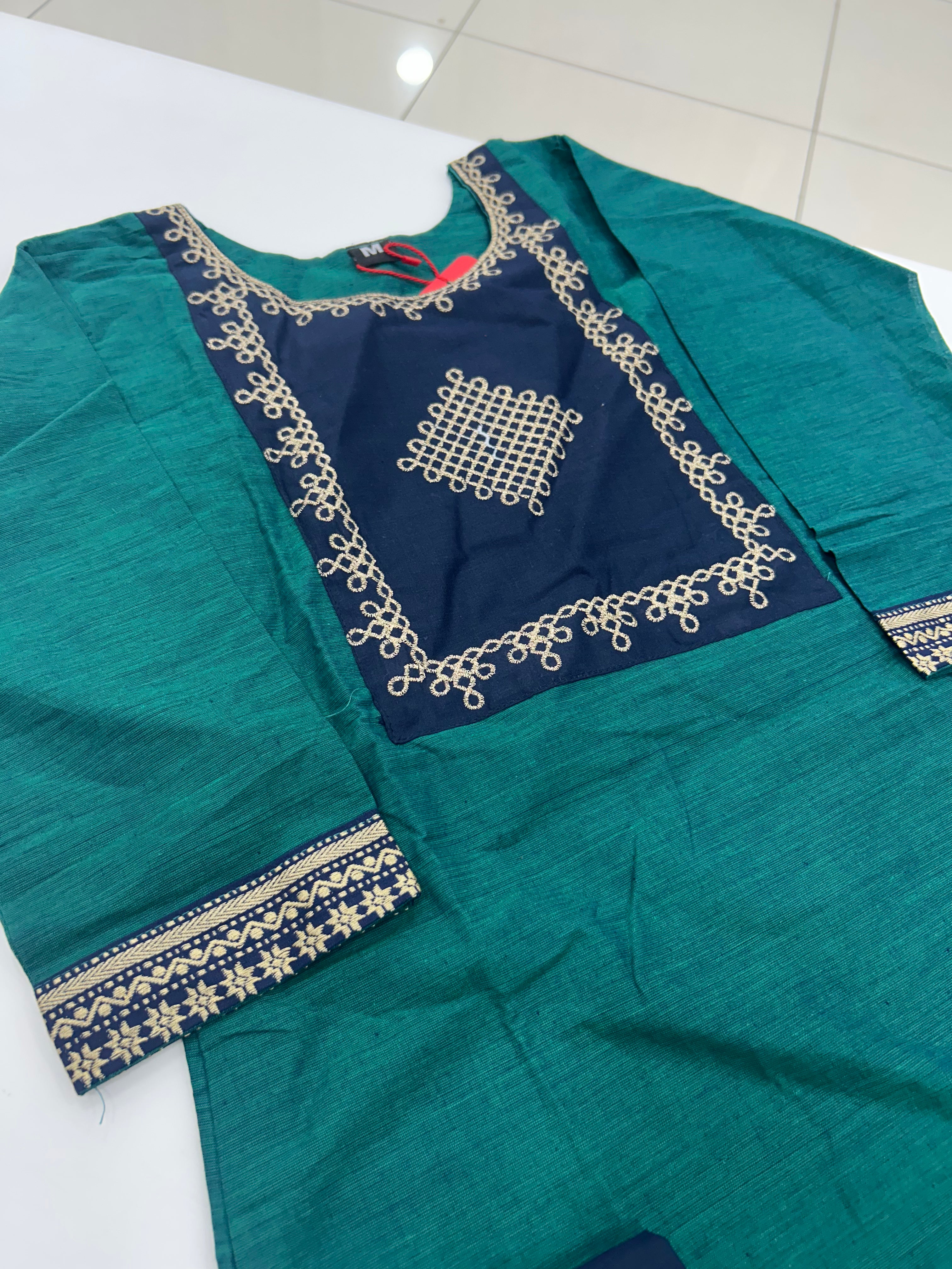 Cotton straight cut 3-piece set