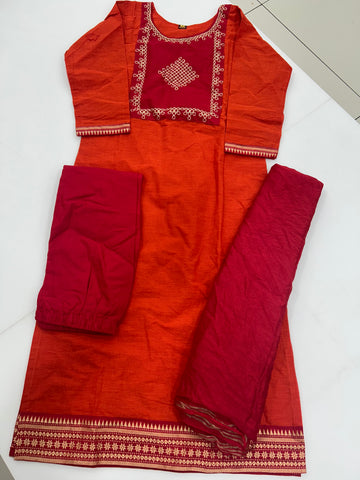 Cottton straight cut 3-piece set