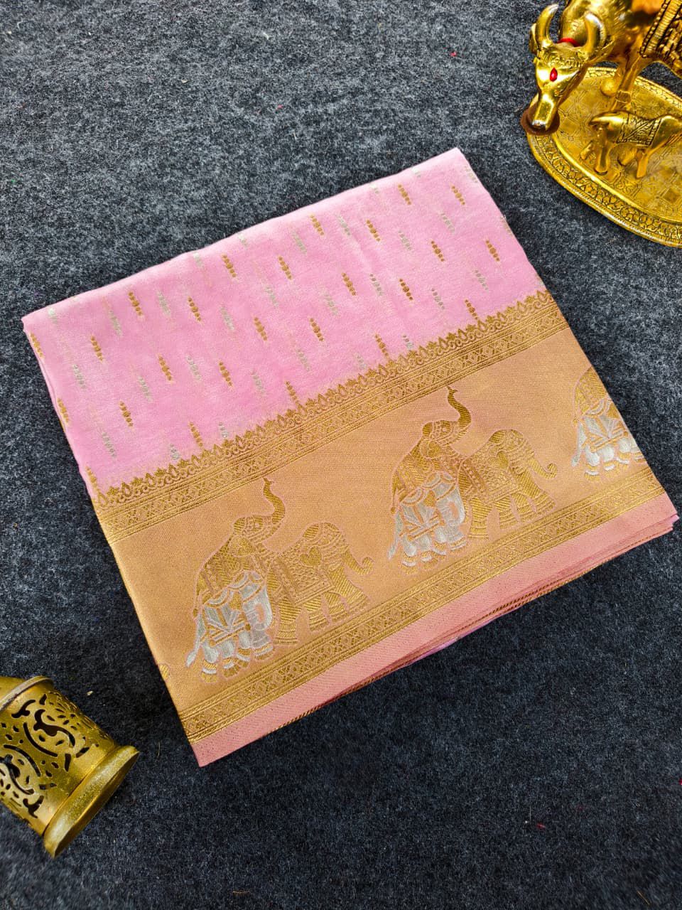 Soft teby silk saree