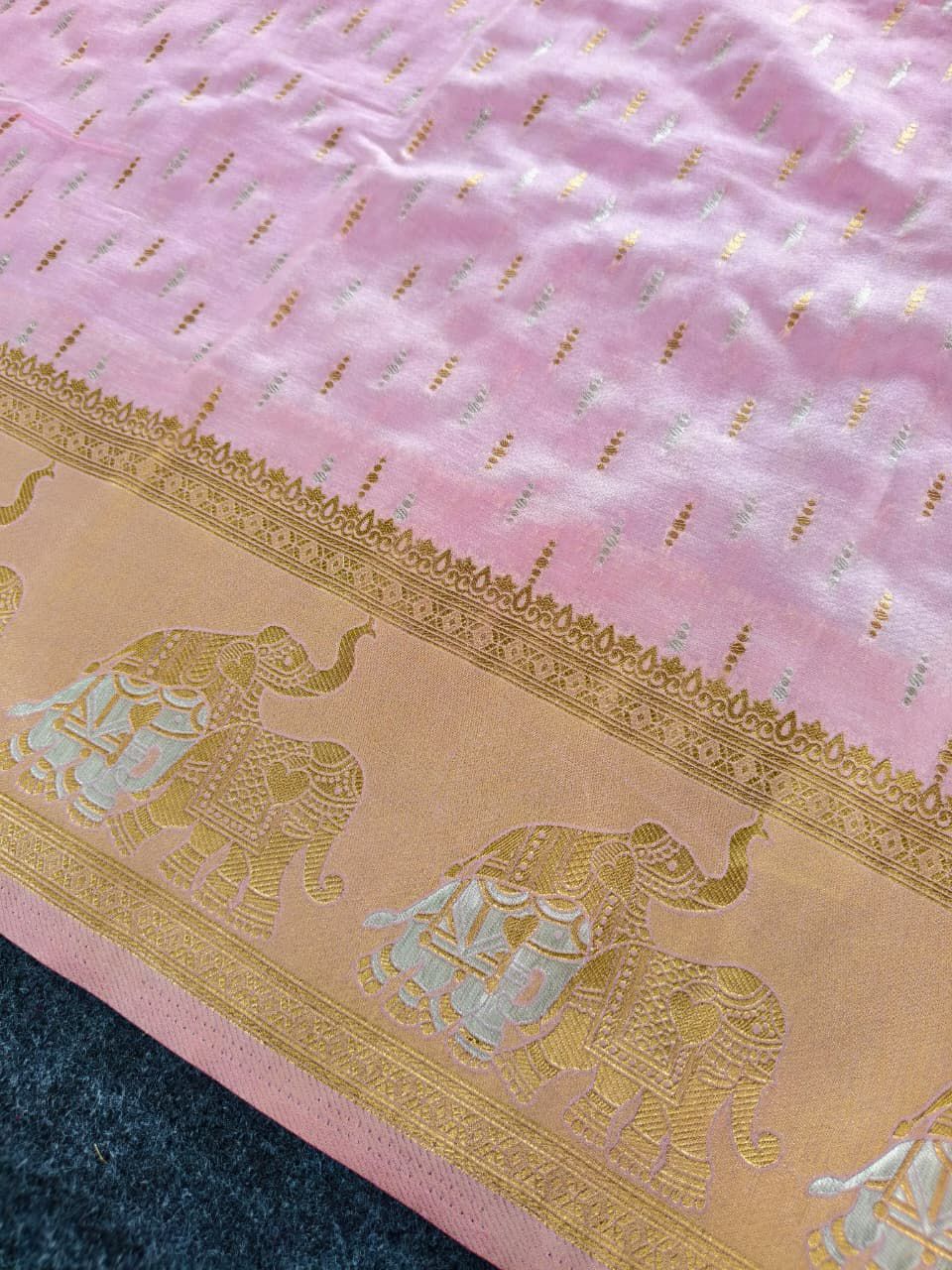 Soft teby silk saree