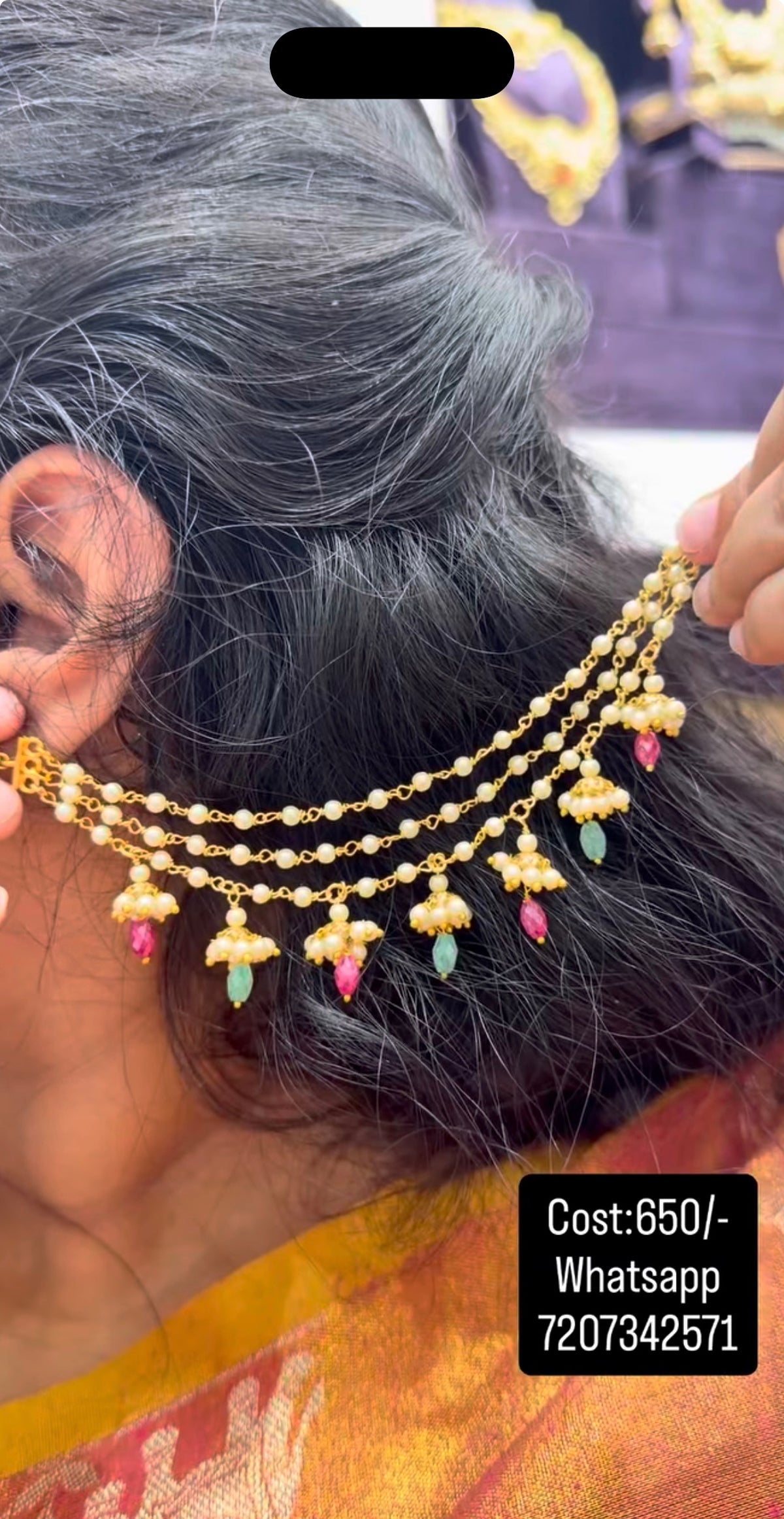 Beautiful handmaking pearls champaswaralu