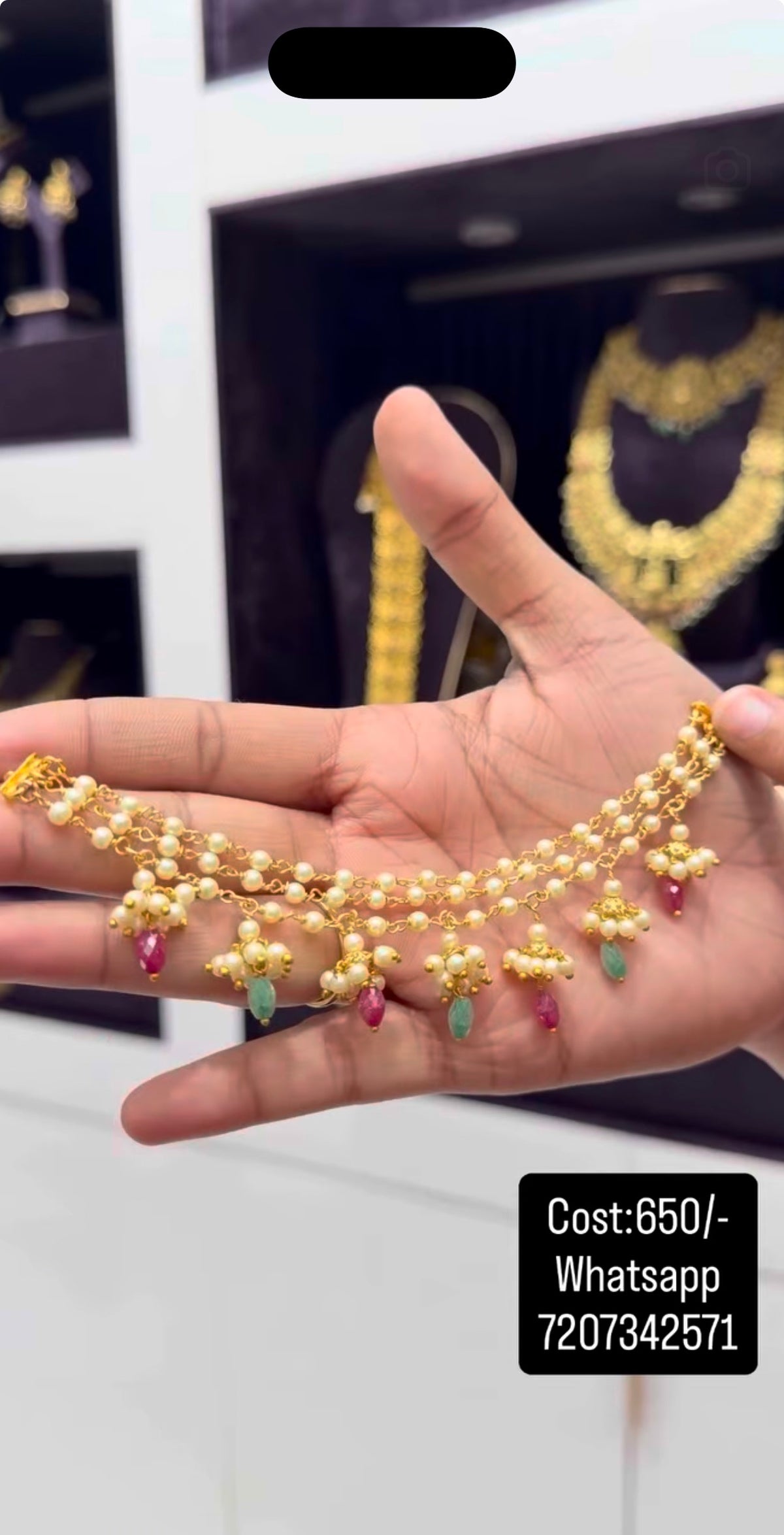 Beautiful handmaking pearls champaswaralu