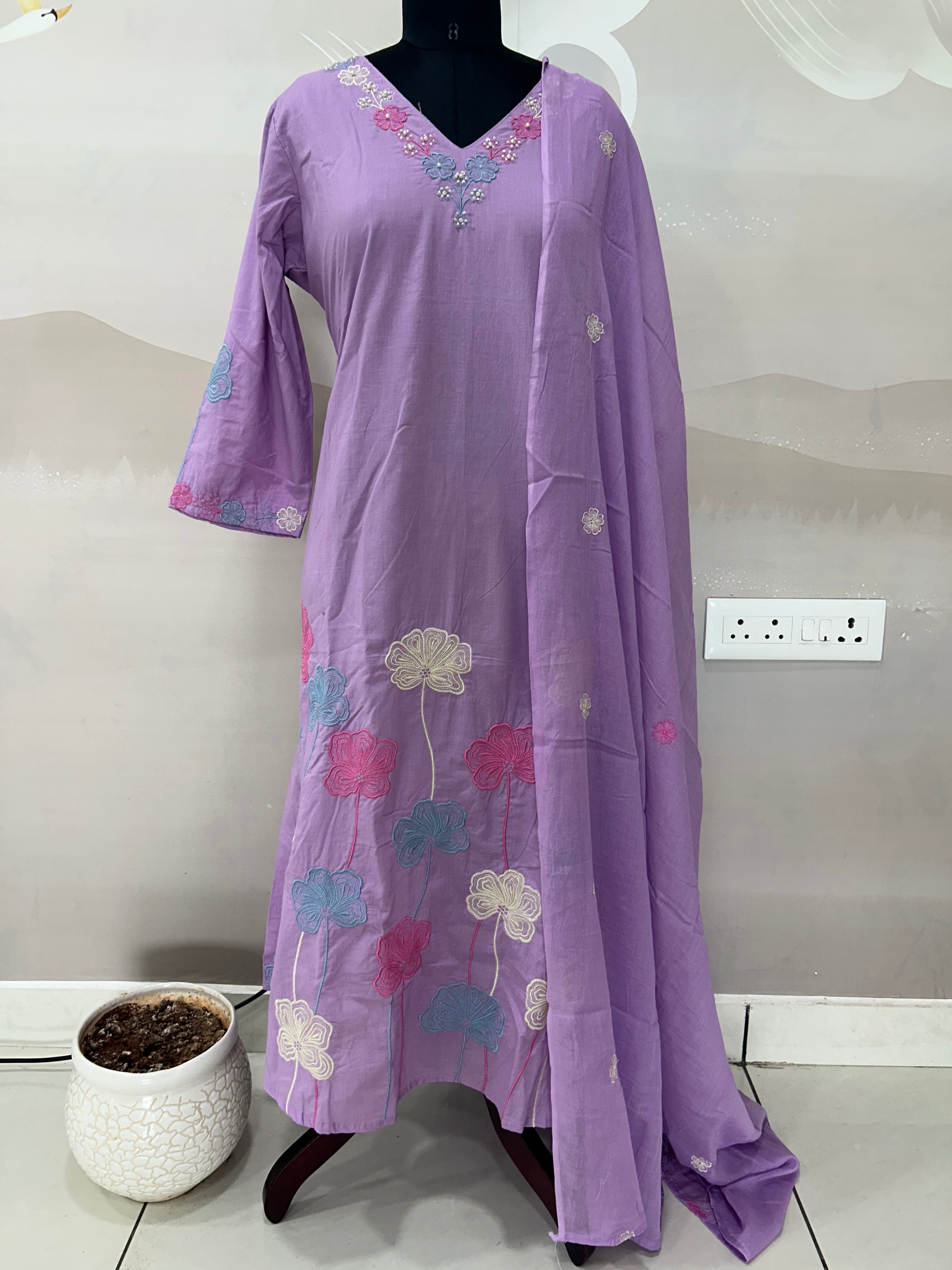 Cotton A-line 3-piece set