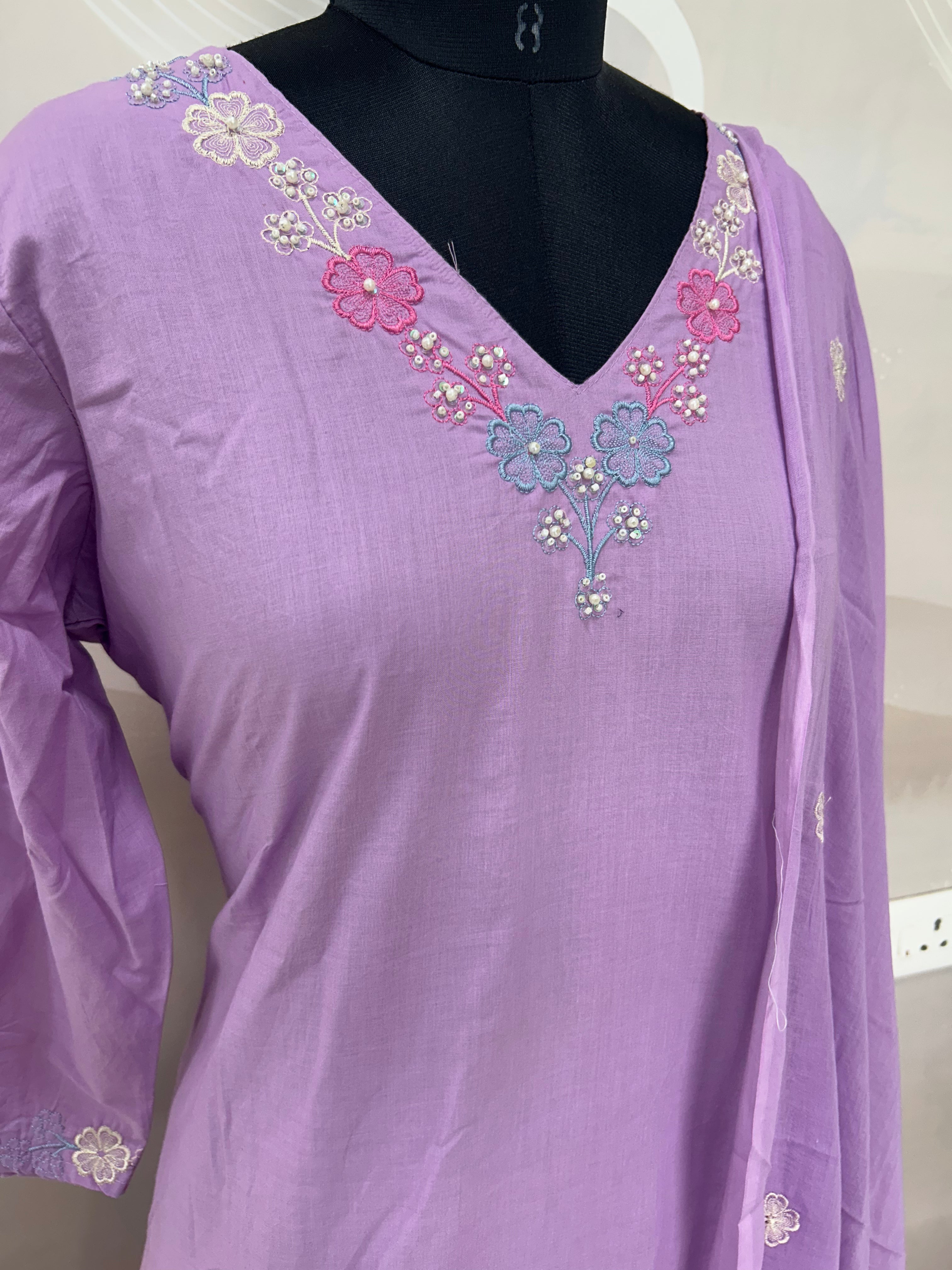 Cotton A-line 3-piece set