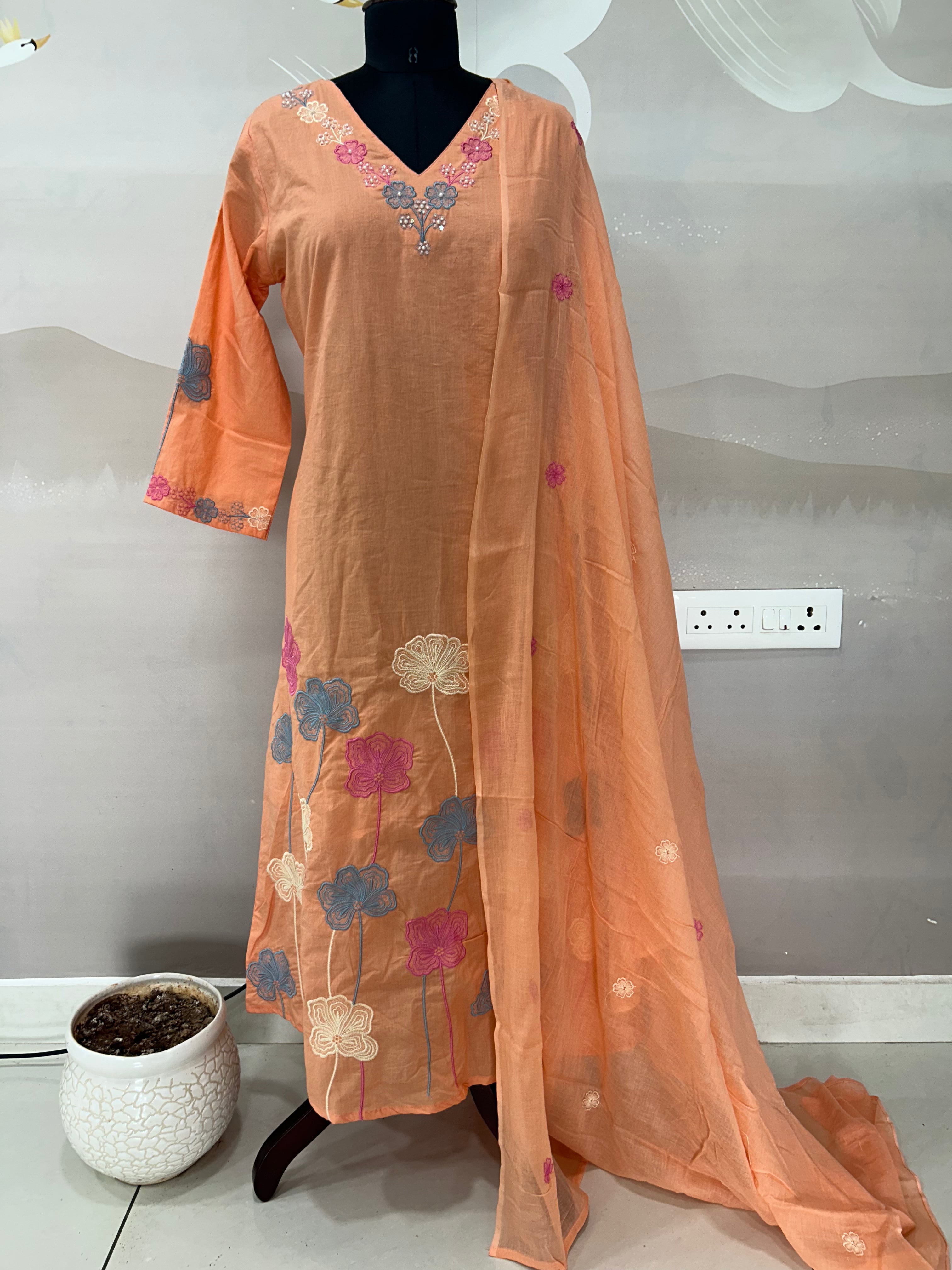 Cotton A-line 3-piece set