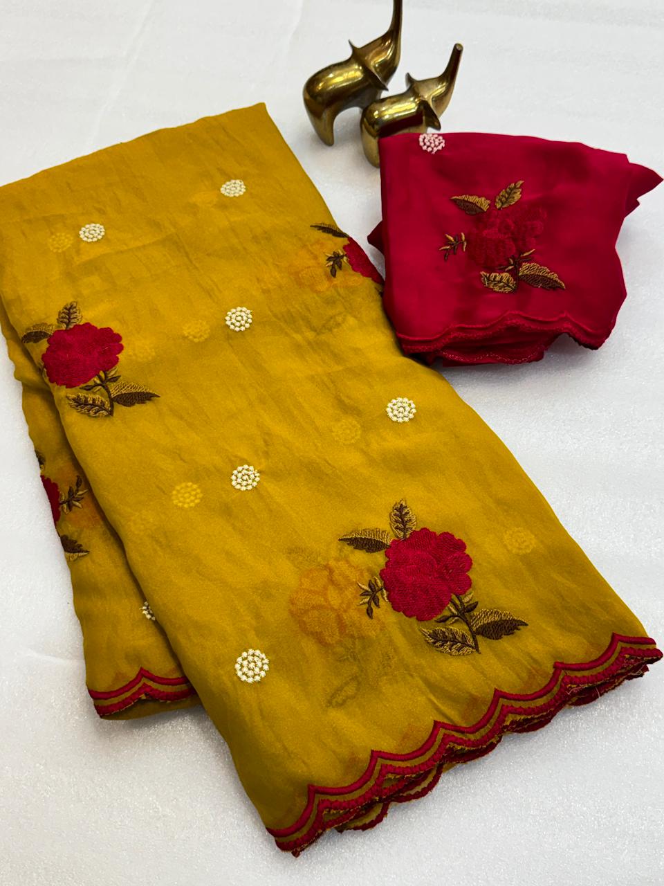 Soft organza saree