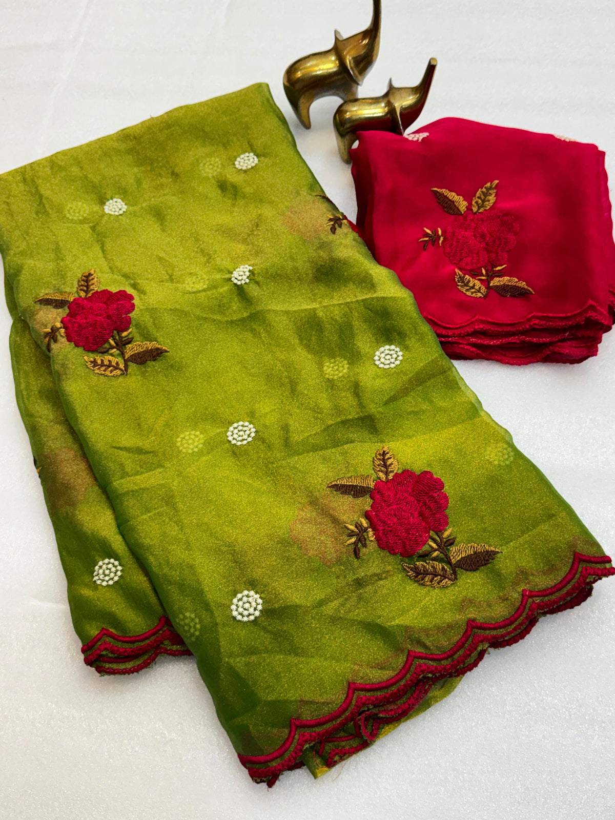 Soft organza saree