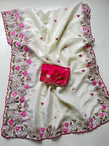 Soft crush fabric saree