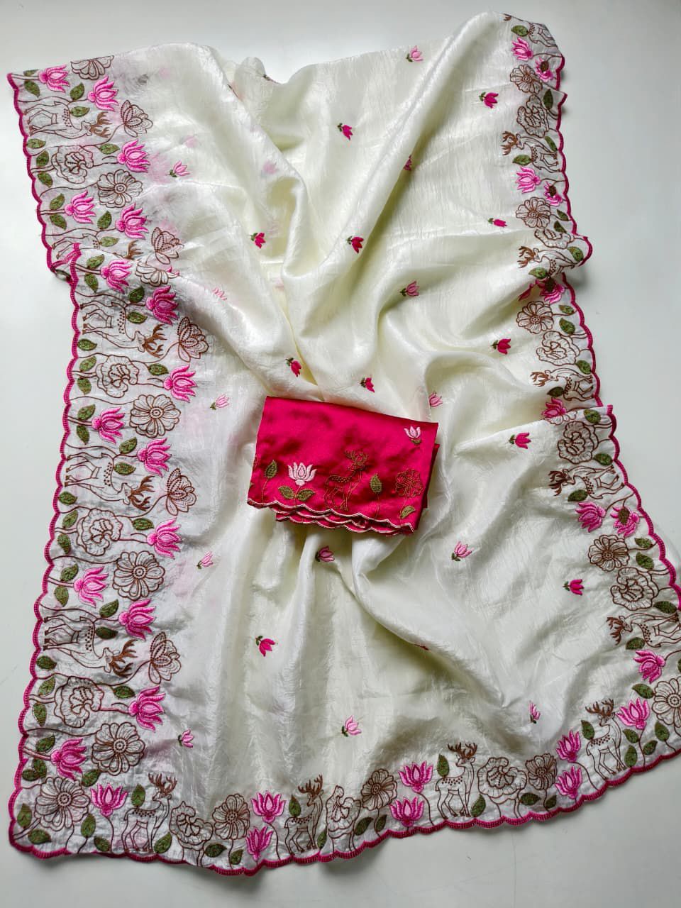 Soft crush fabric saree