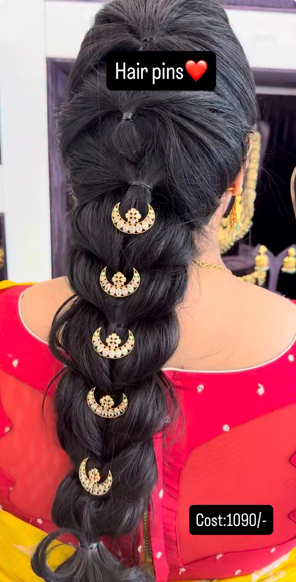 Beautiful moon shape hair pins (set of 5)