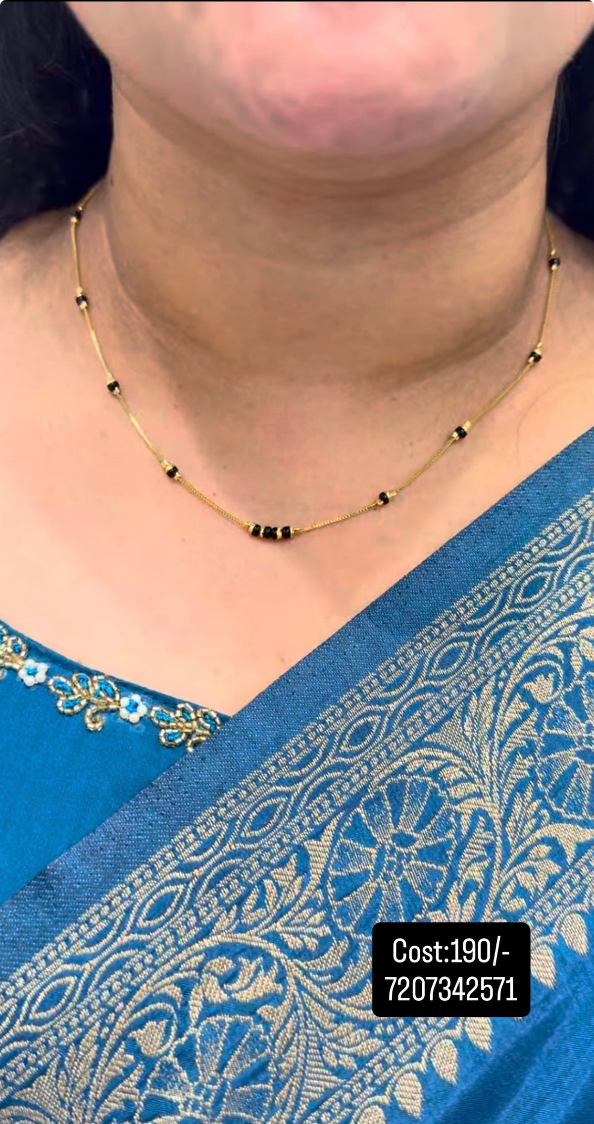 Beautiful simple blackbeads chain 18 inchs long