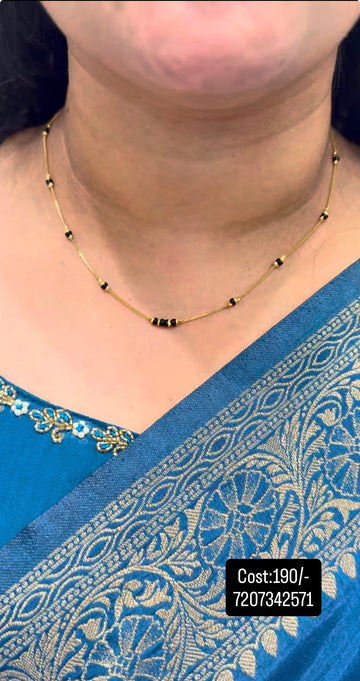 Beautiful simple blackbeads chain 18 inchs long