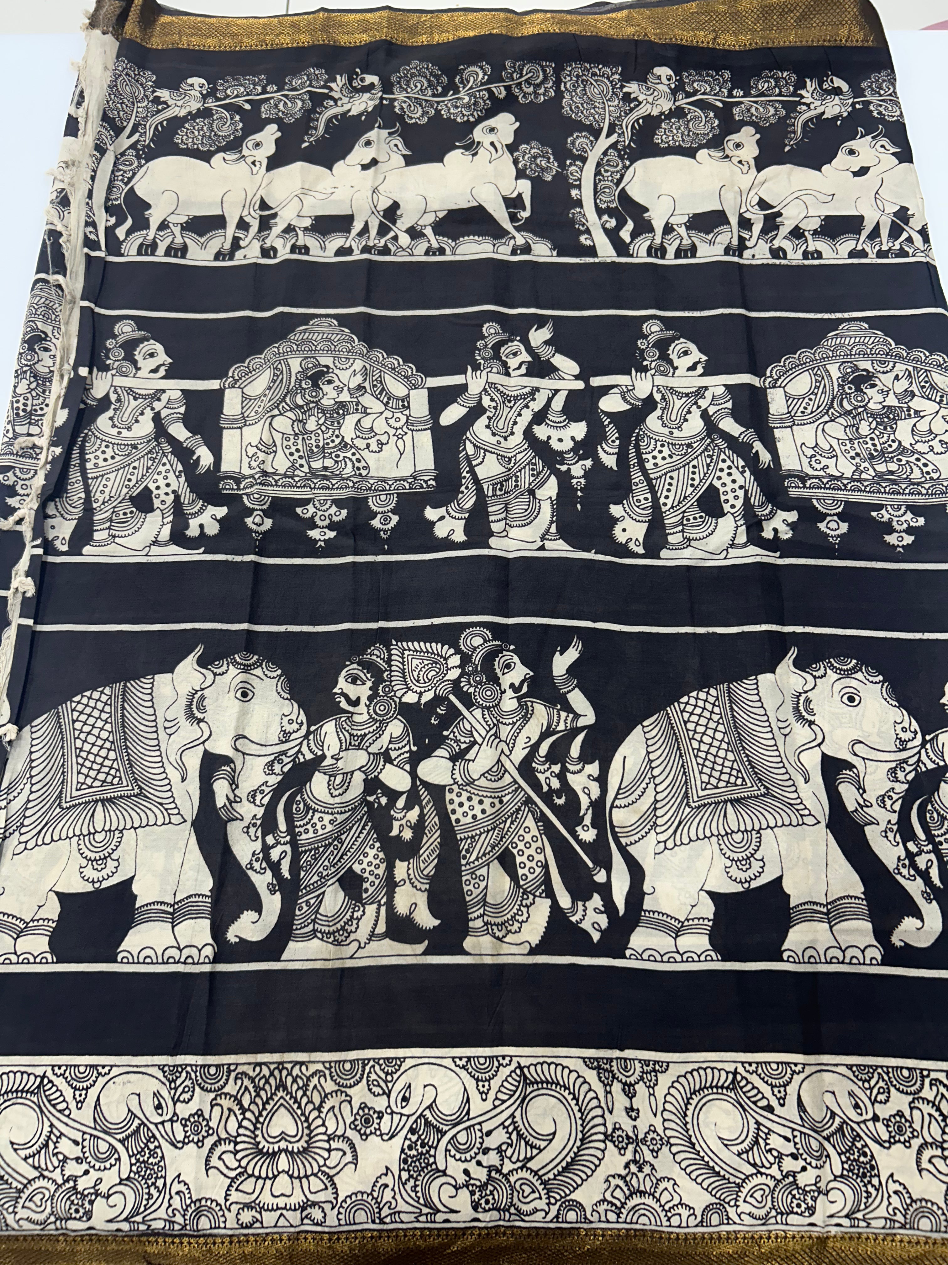 Kalamkari silk saree