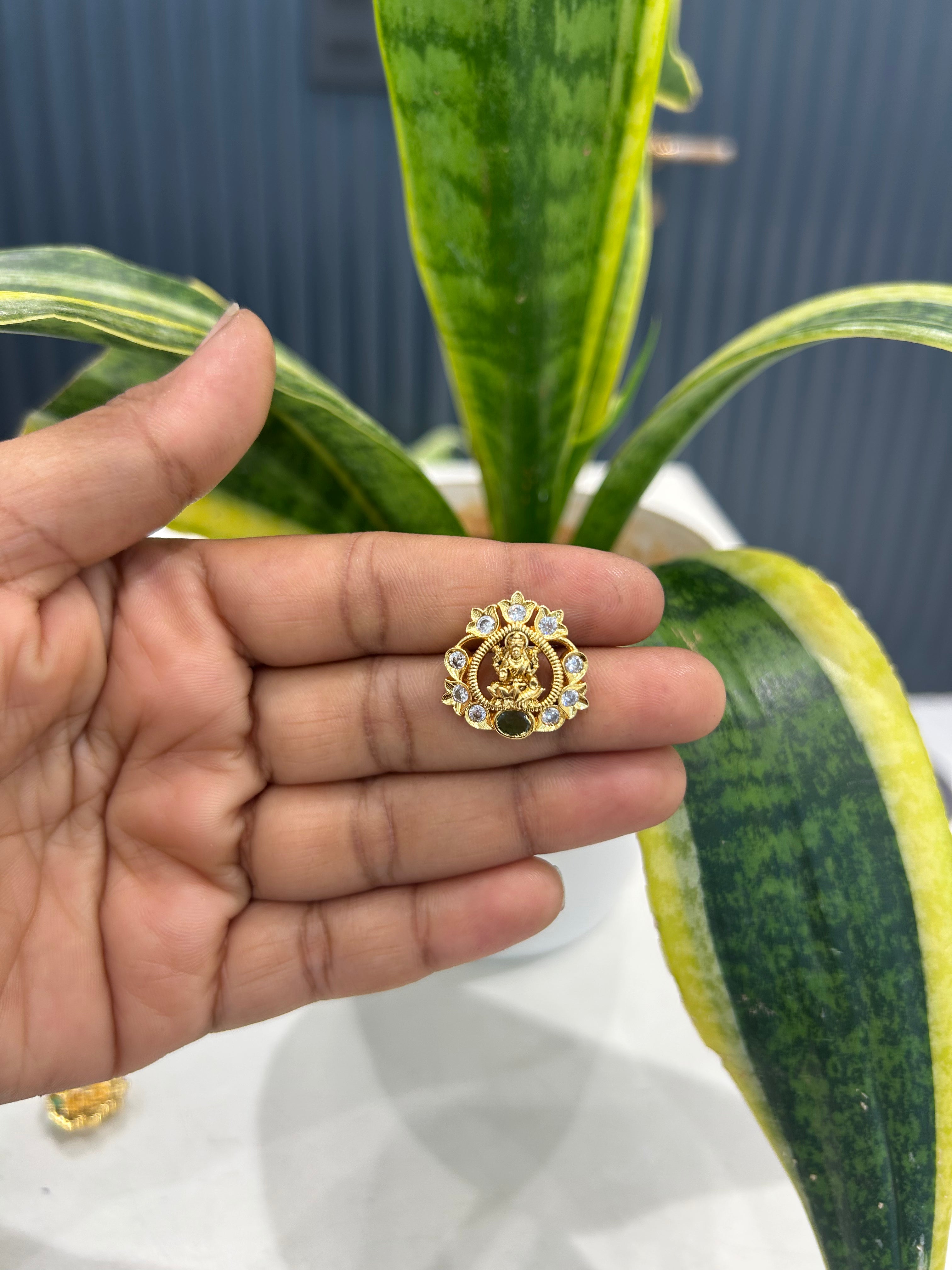Beautiful Lakshmi devi studs with pushback