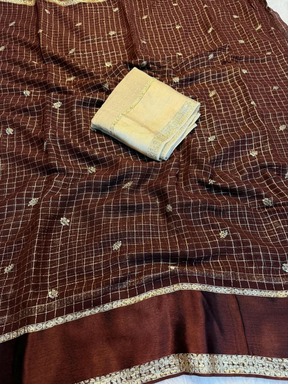 Viscose georgette saree