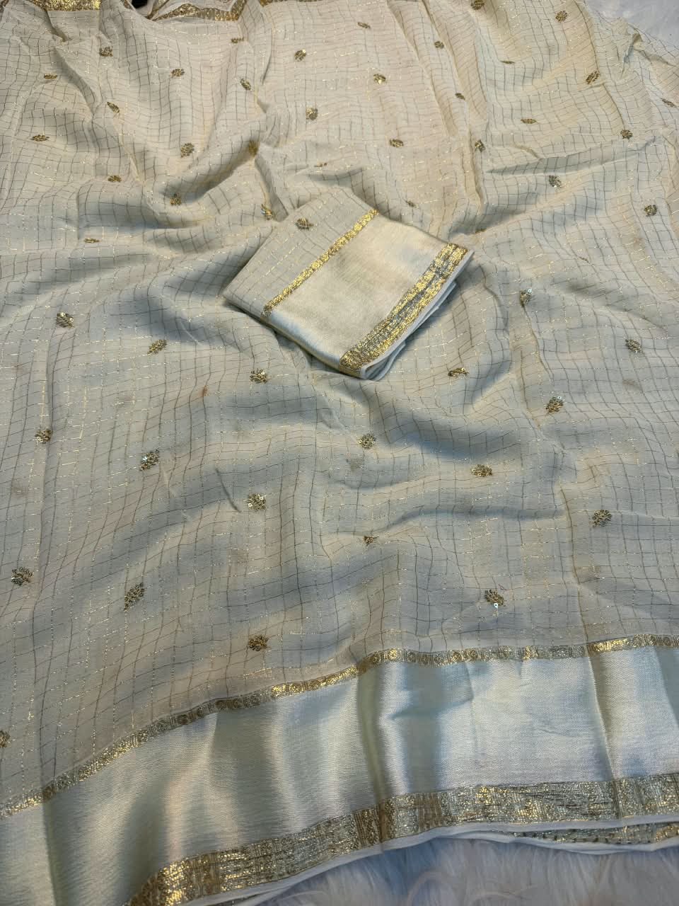 Viscose georgette saree