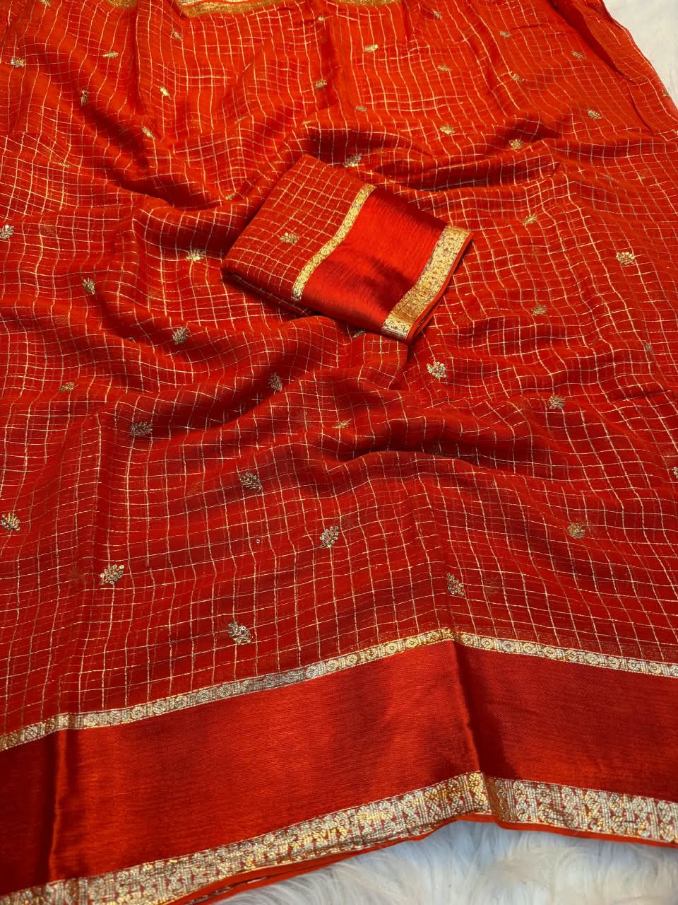 Viscose georgette saree