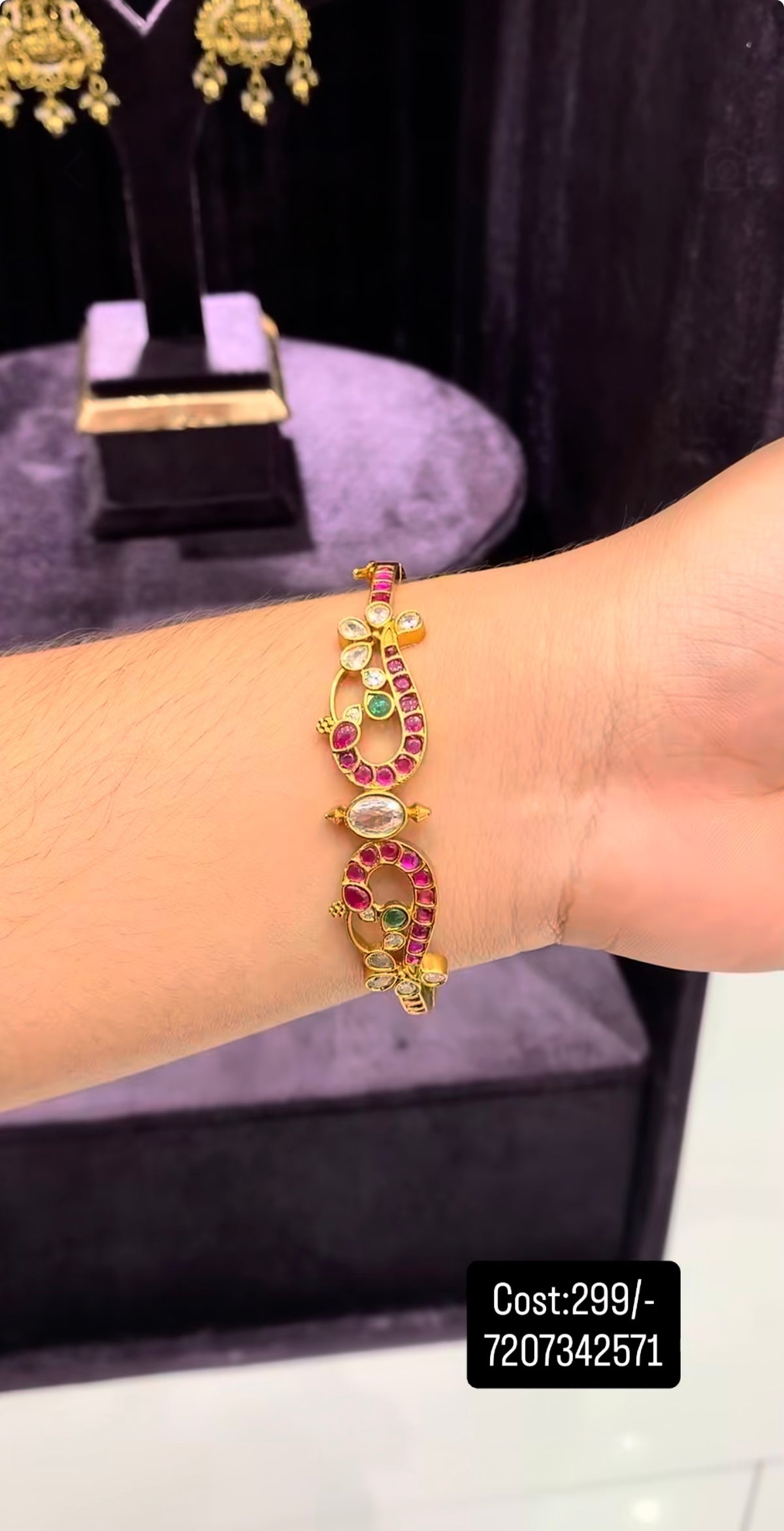Beautiful pota stone openable bracelet