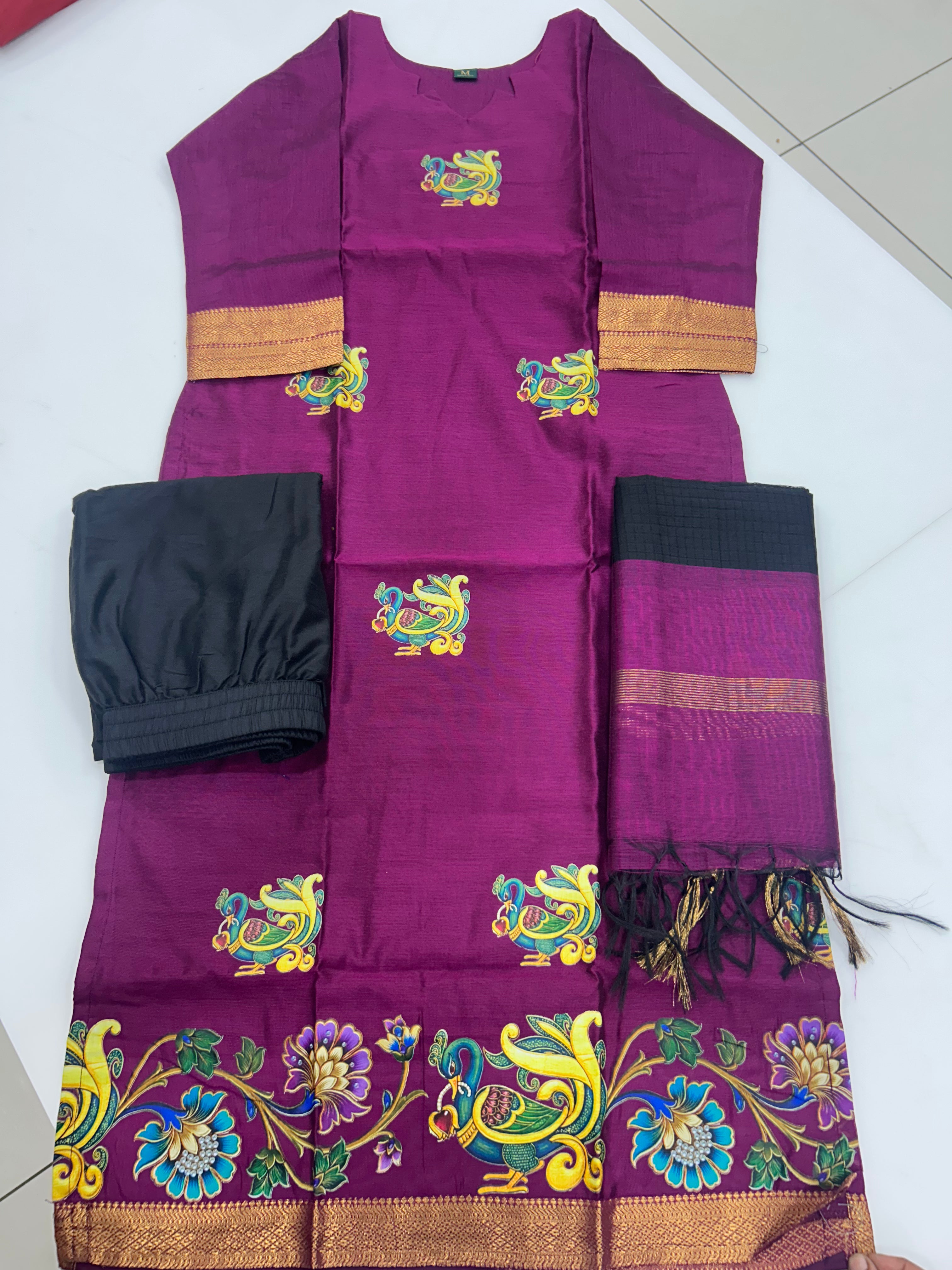 Coimbatore soft pattu 3-piece set