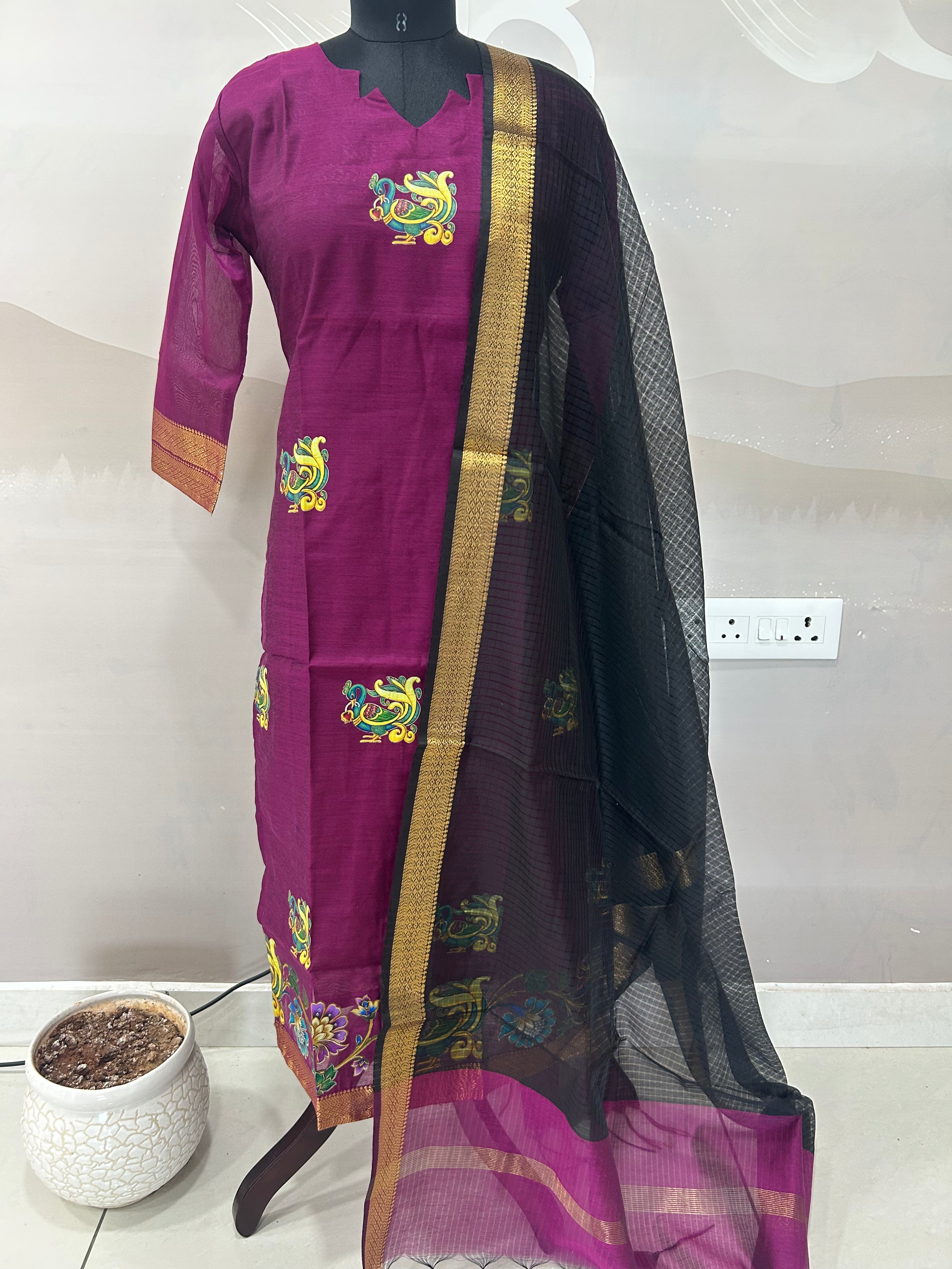 Coimbatore soft pattu 3-piece set