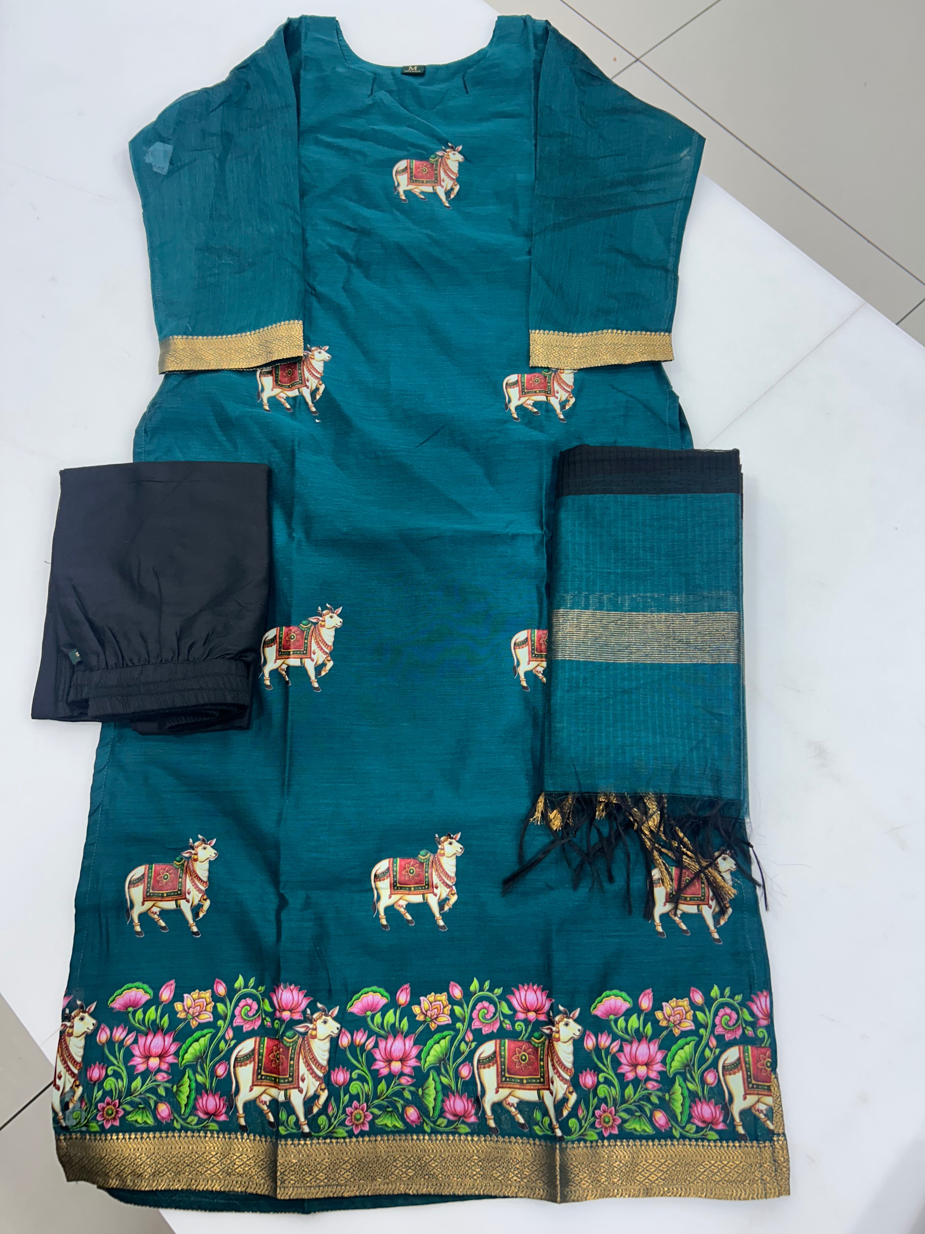 Coimbatore soft pattu 3-piece set