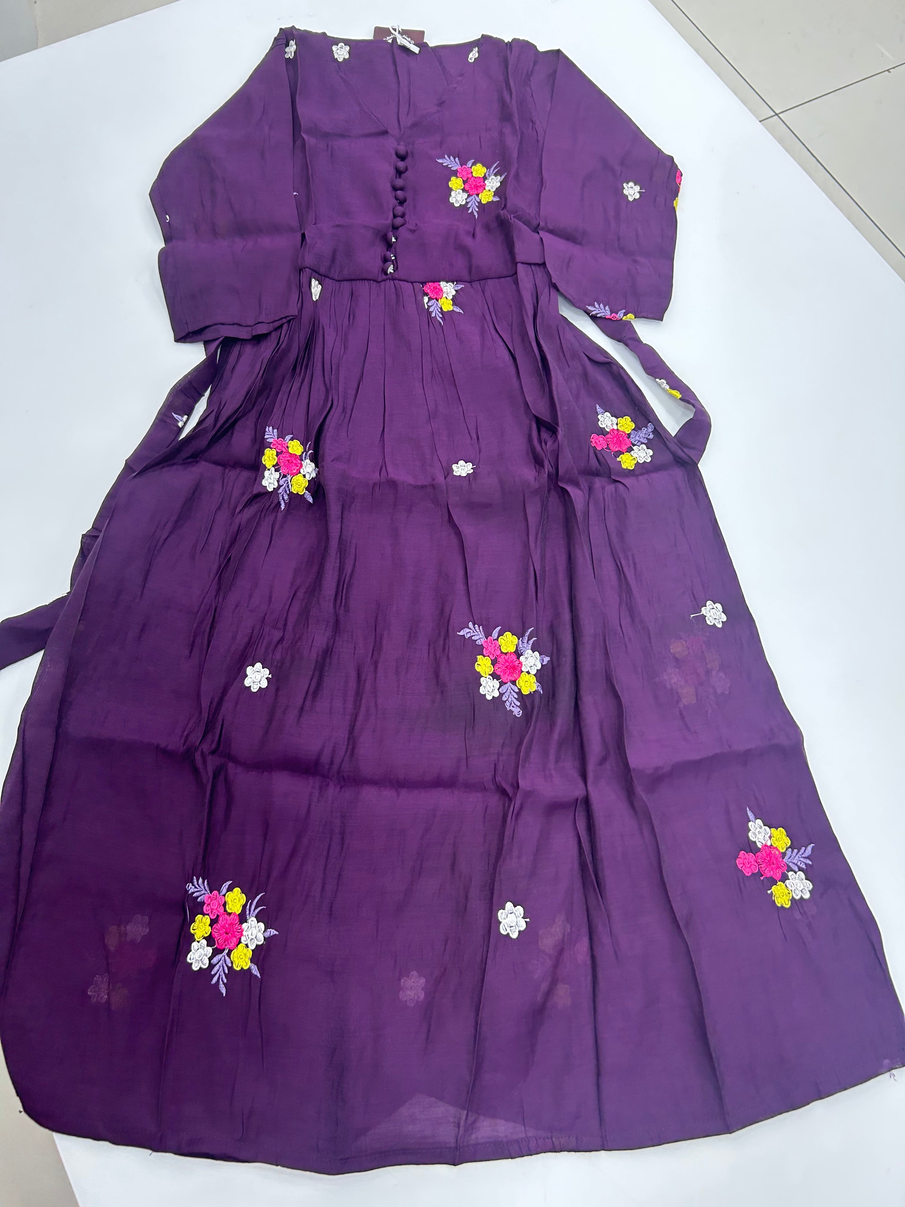 Beautiful Mul chenderi frock