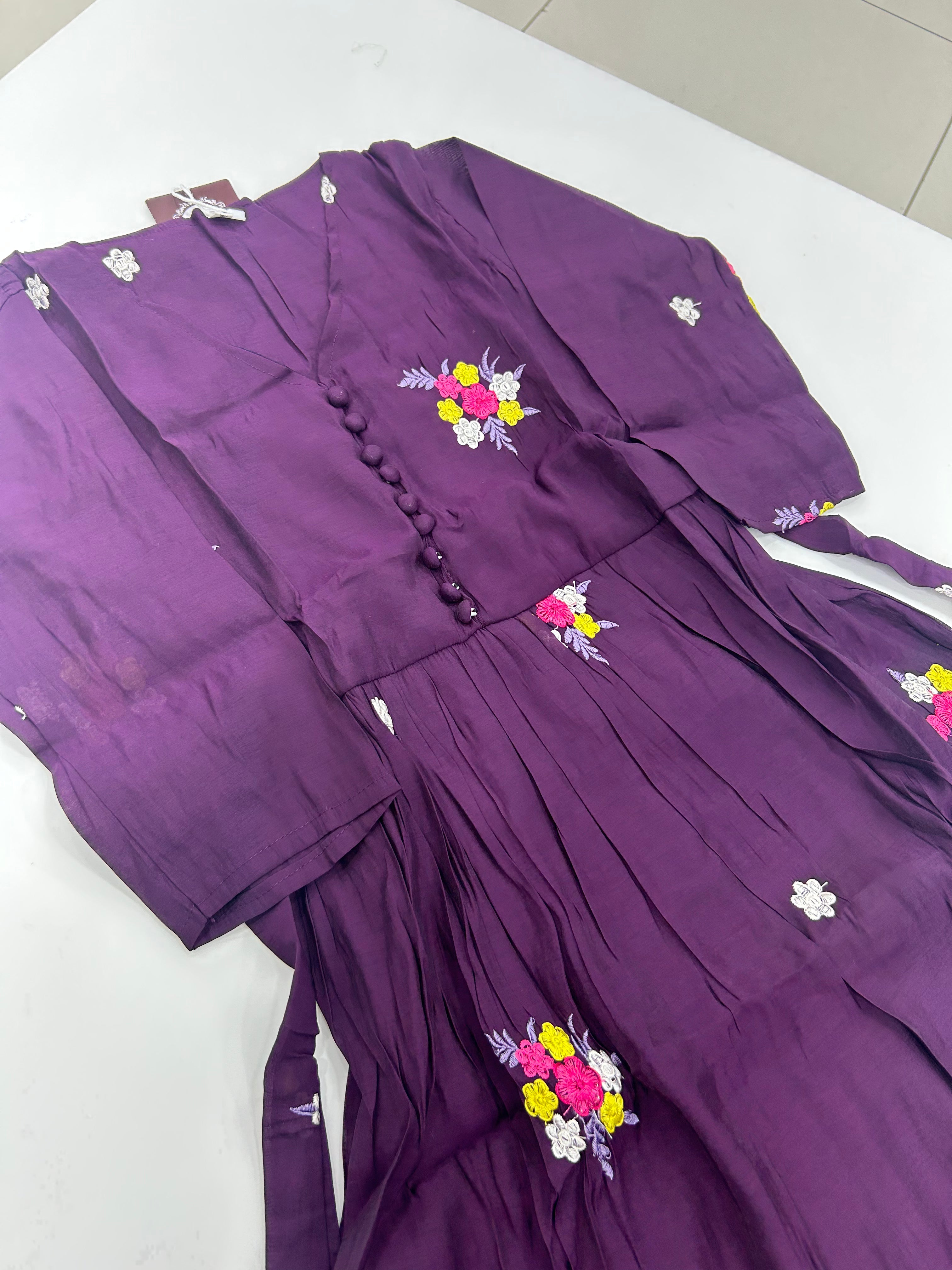Beautiful Mul chenderi frock