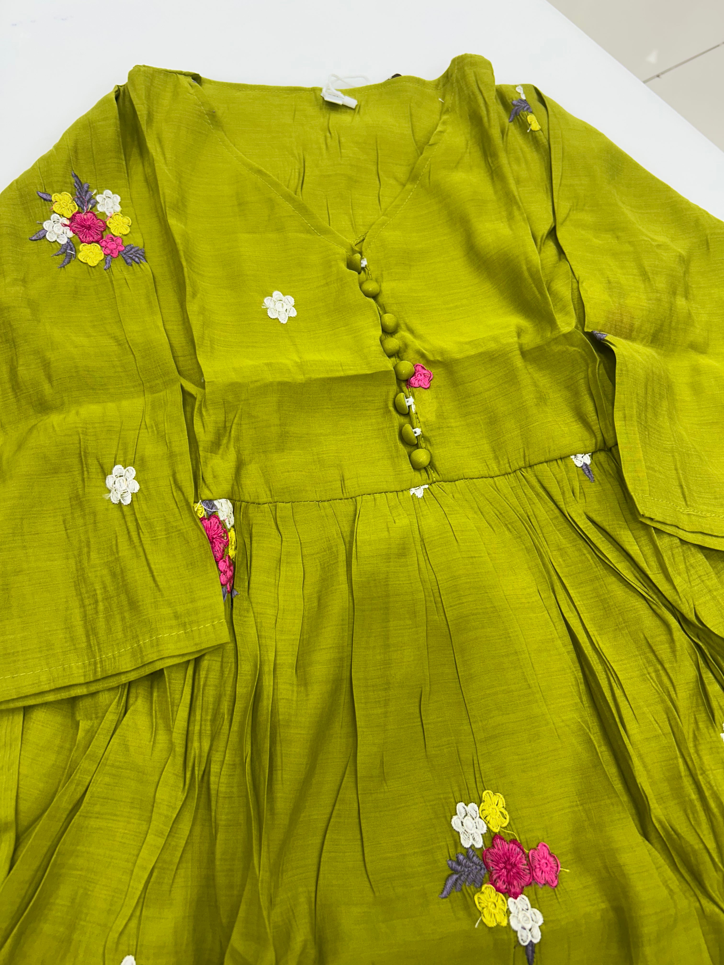 Beautiful Mul chenderi frock